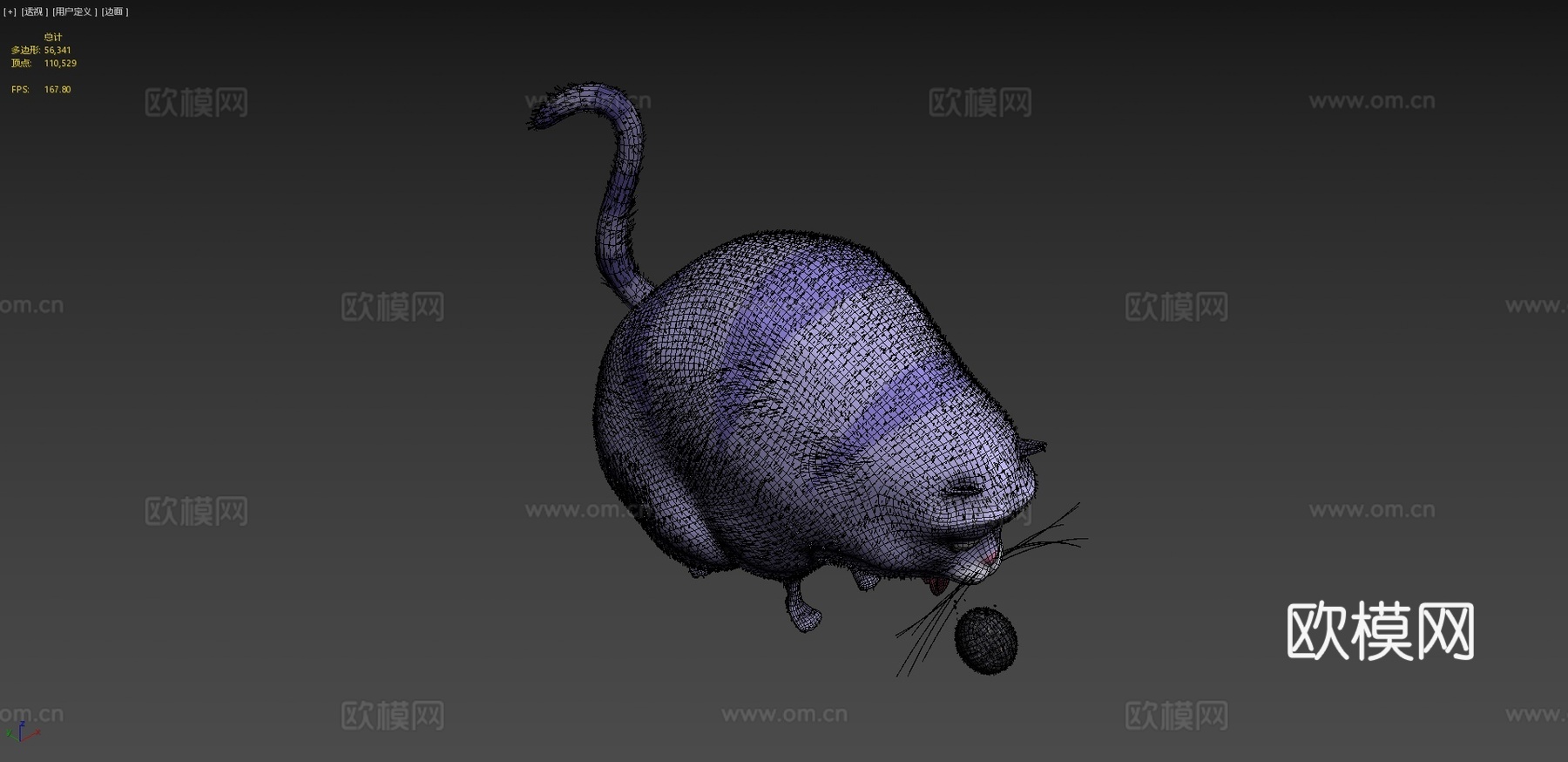 卡通猫su模型下载（渲染图4）