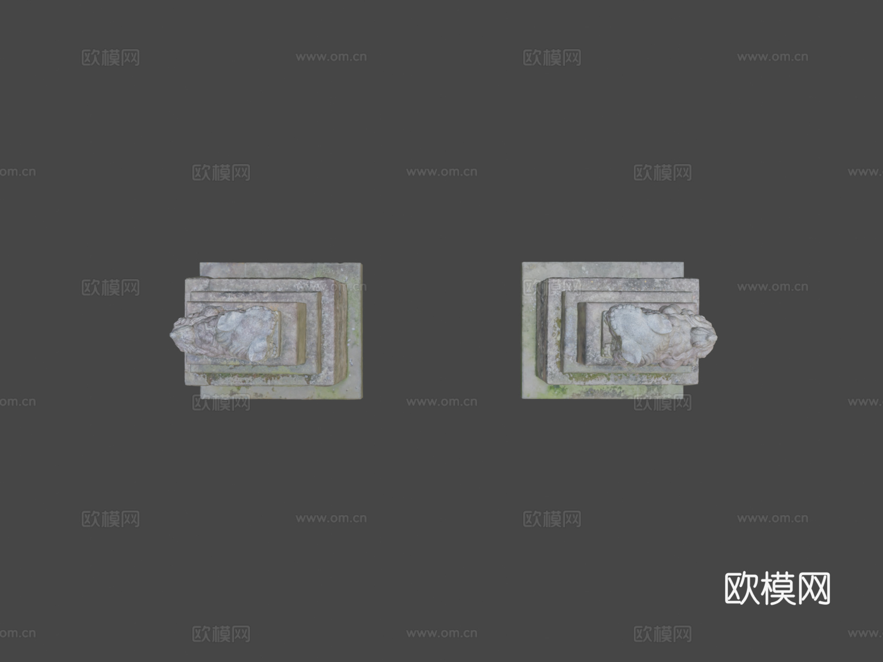 神社双狛犬1守护狮su模型下载（渲染图5）