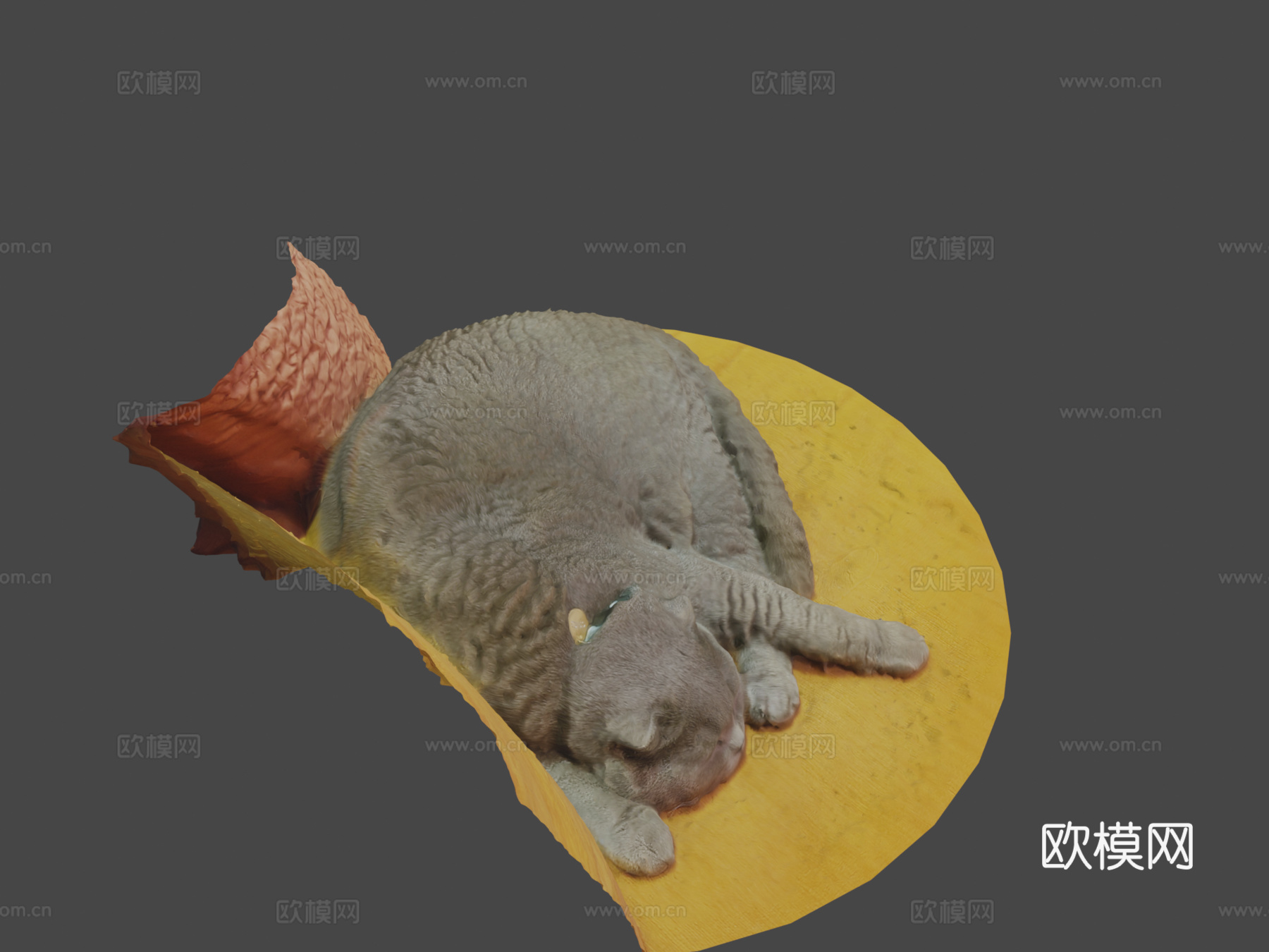 睡猫su模型下载（渲染图7）