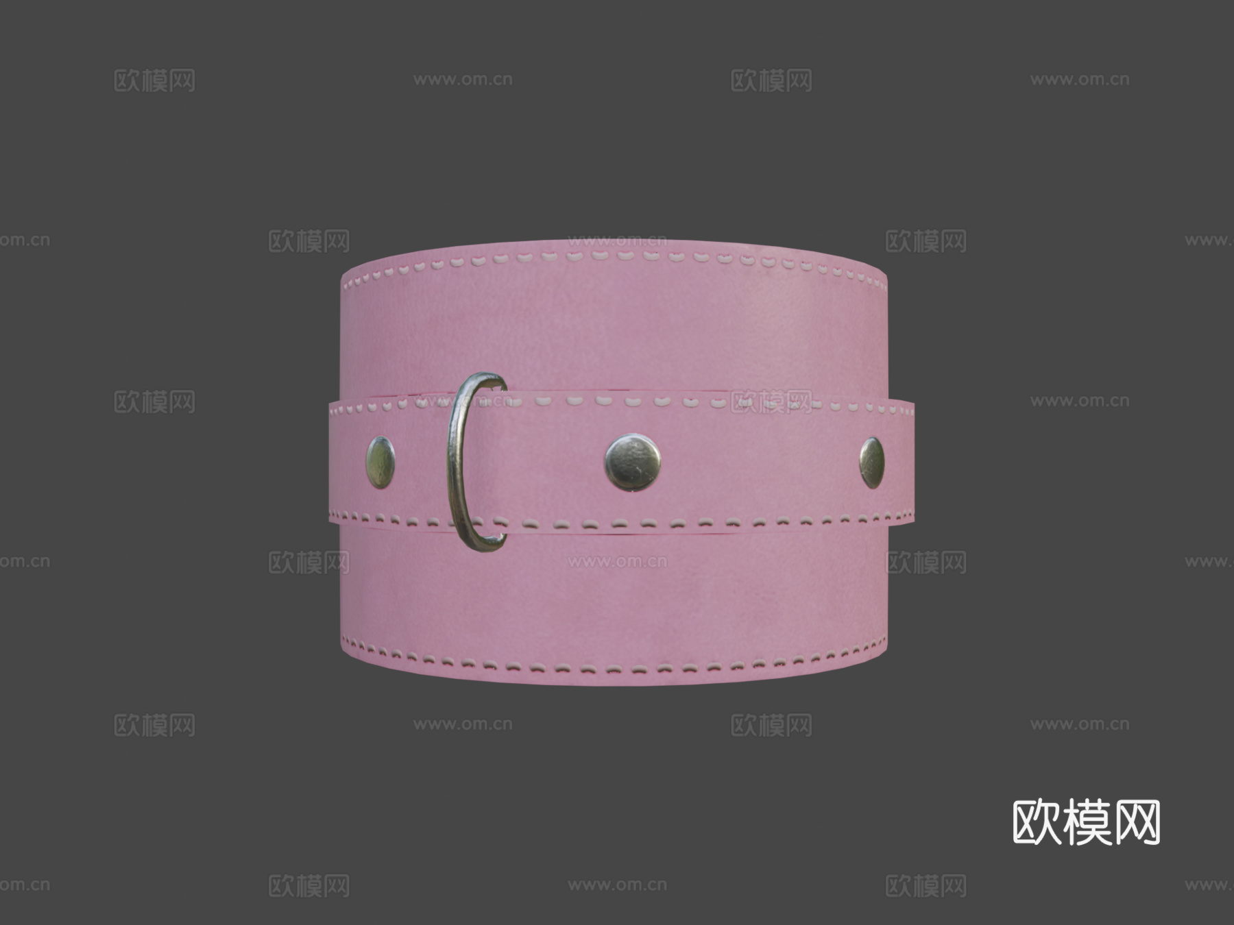 毛皮皮革手铐 PBR游戏就绪资源su模型