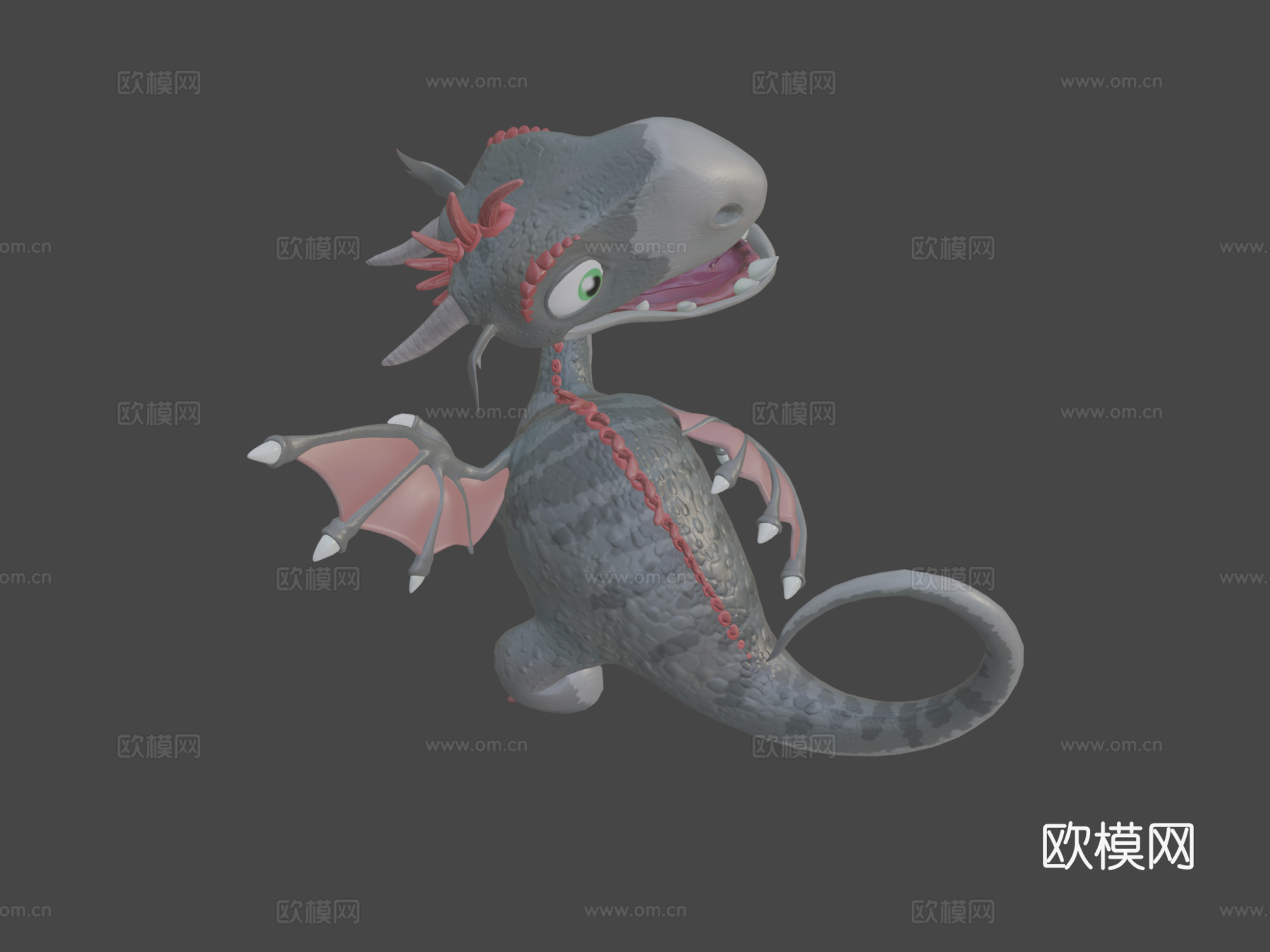 小龙与骨骼su模型