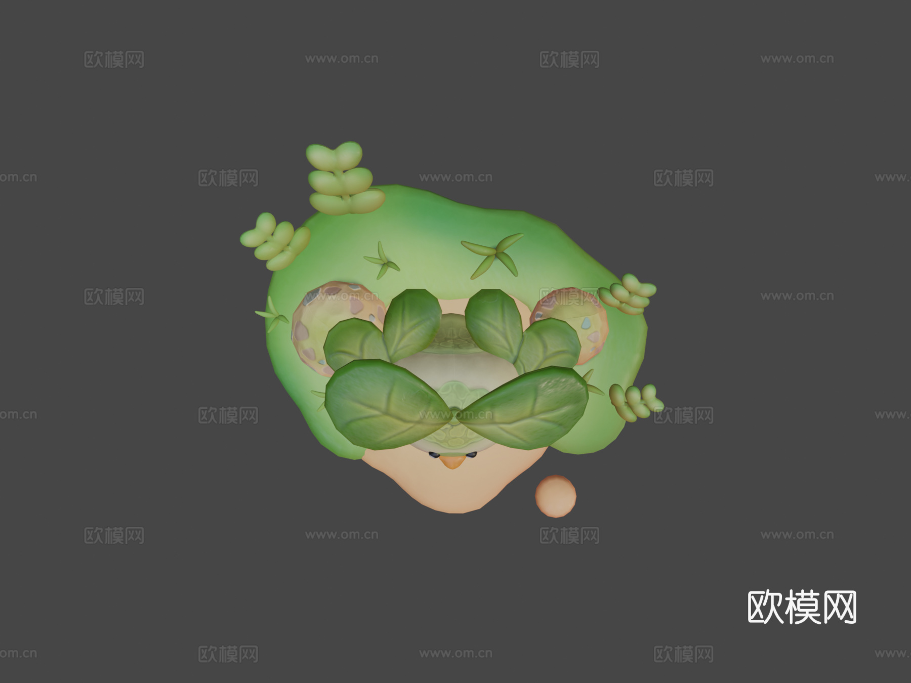 可爱白菜复活节快乐su模型