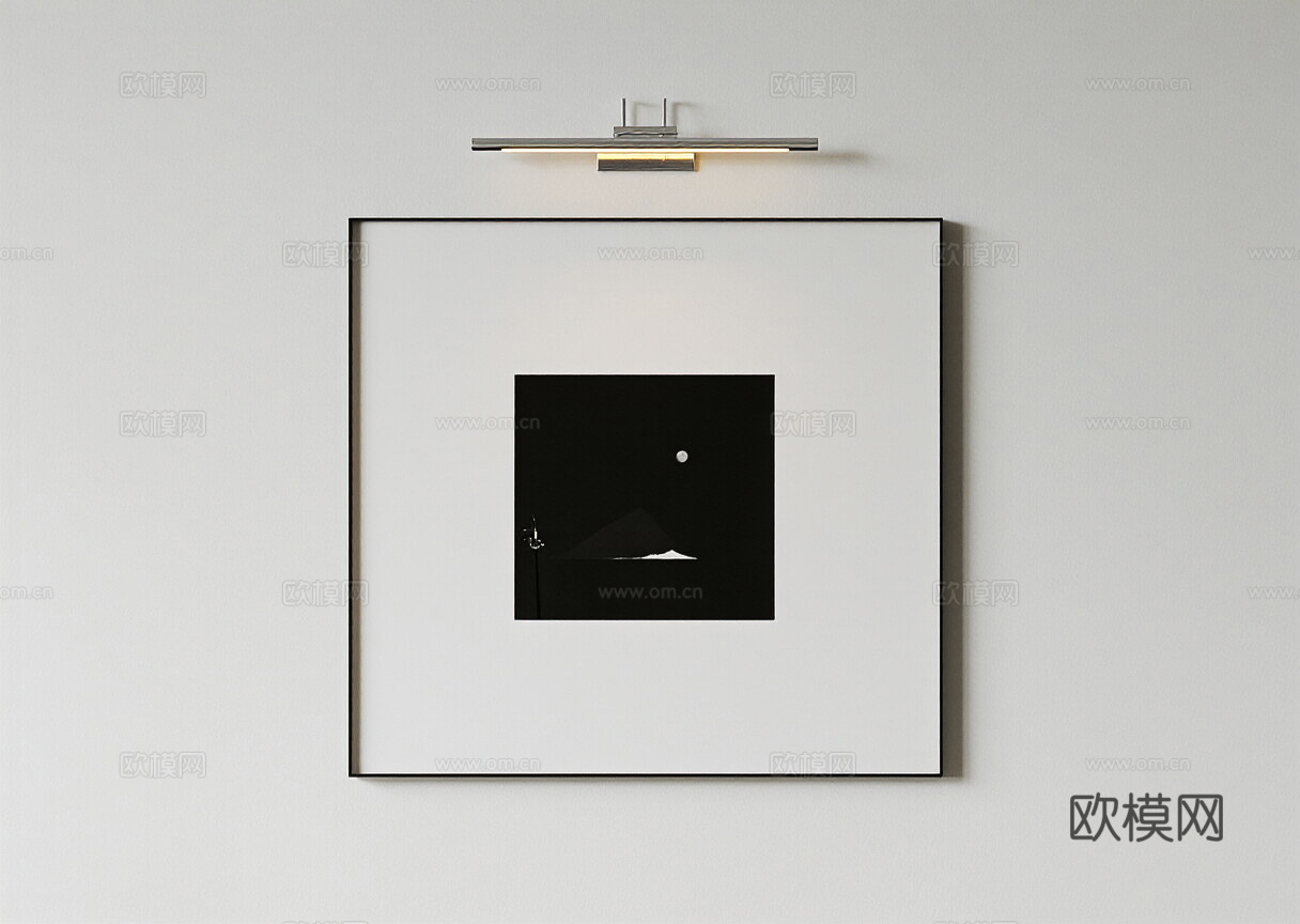 现代挂画 抽象画 风景油画 高端艺术挂画 肌理画3d模型下载