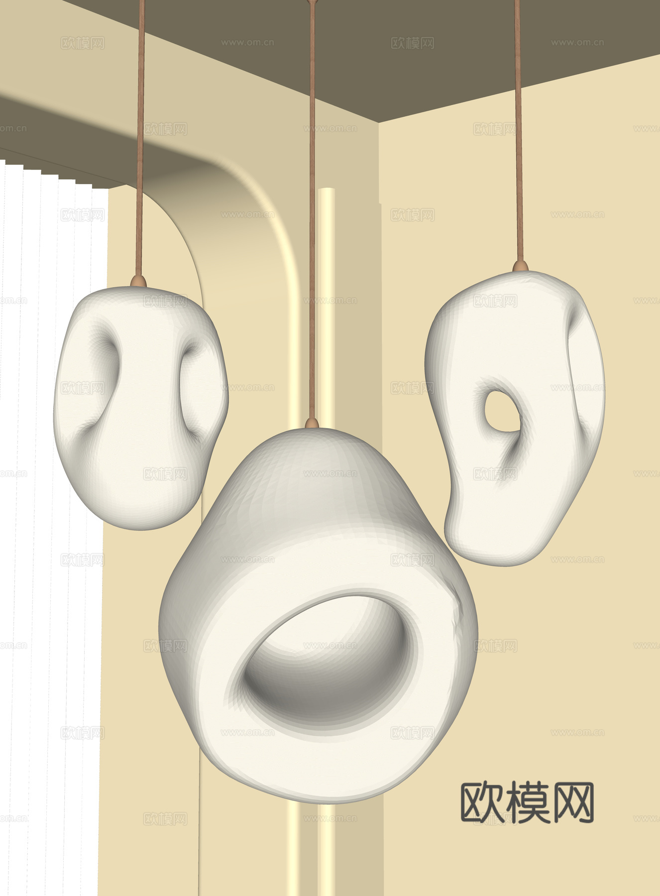 诧寂吊灯su模型