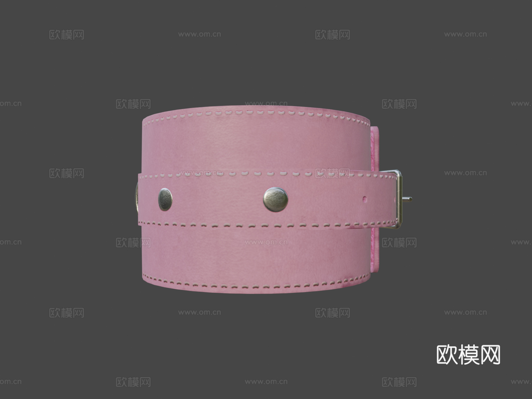 毛皮皮革手铐 PBR游戏就绪资源su模型