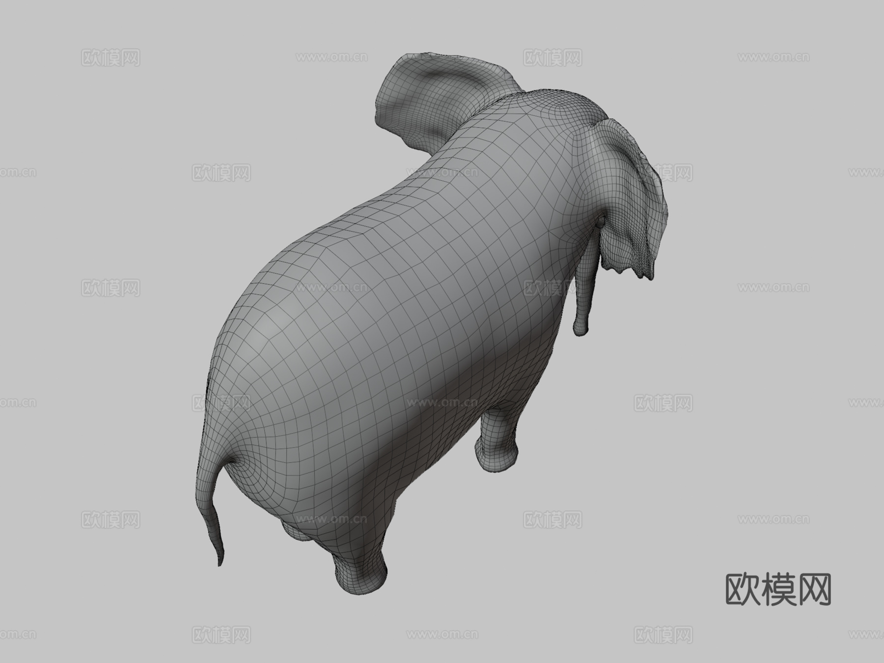 非洲象su模型下载（渲染图3）