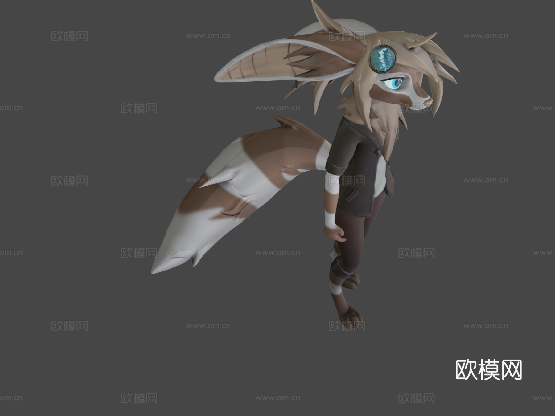 旋律角色雕塑su模型下载（渲染图5）