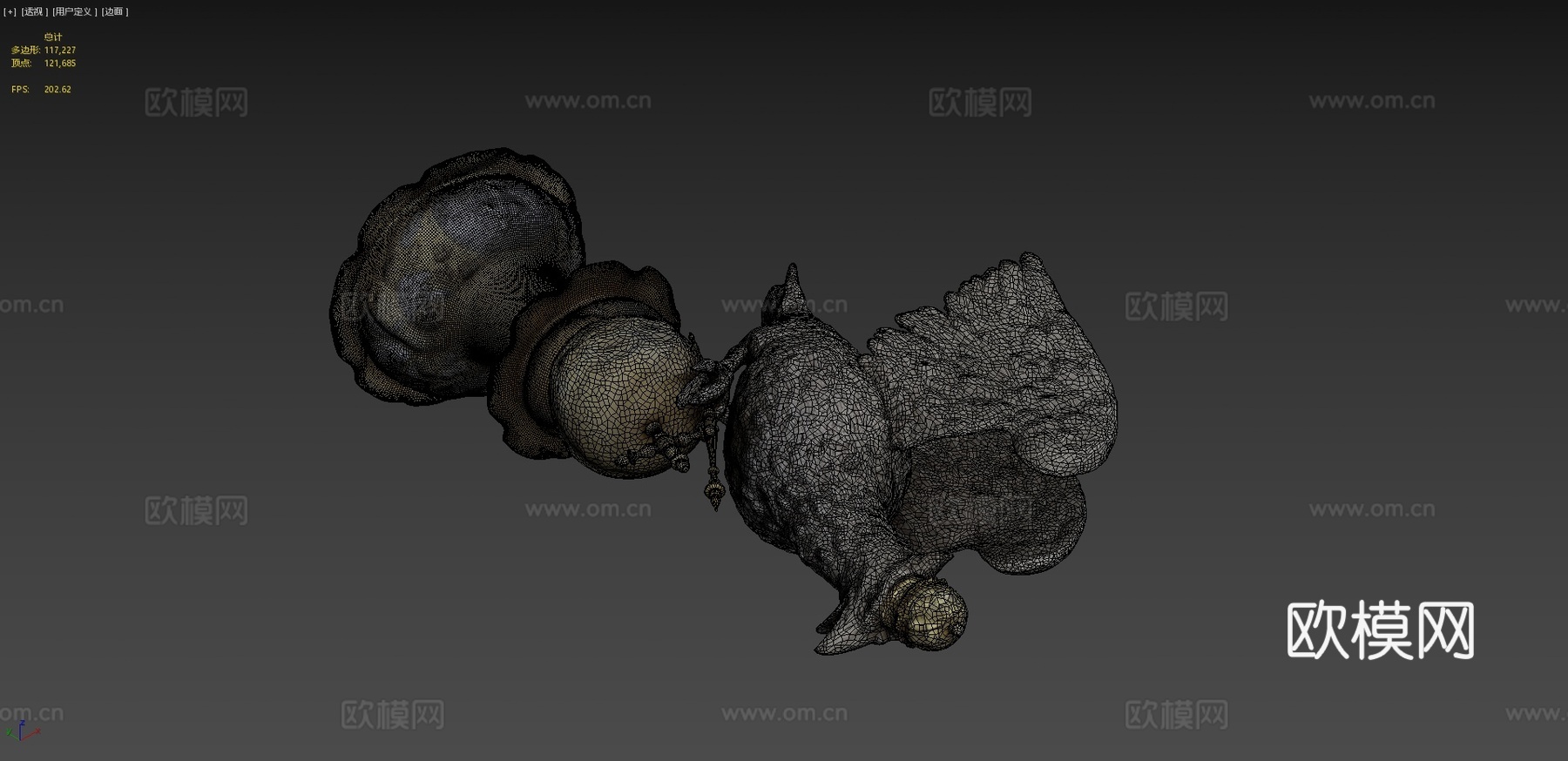 波兰鹰形器皿su模型下载（渲染图4）