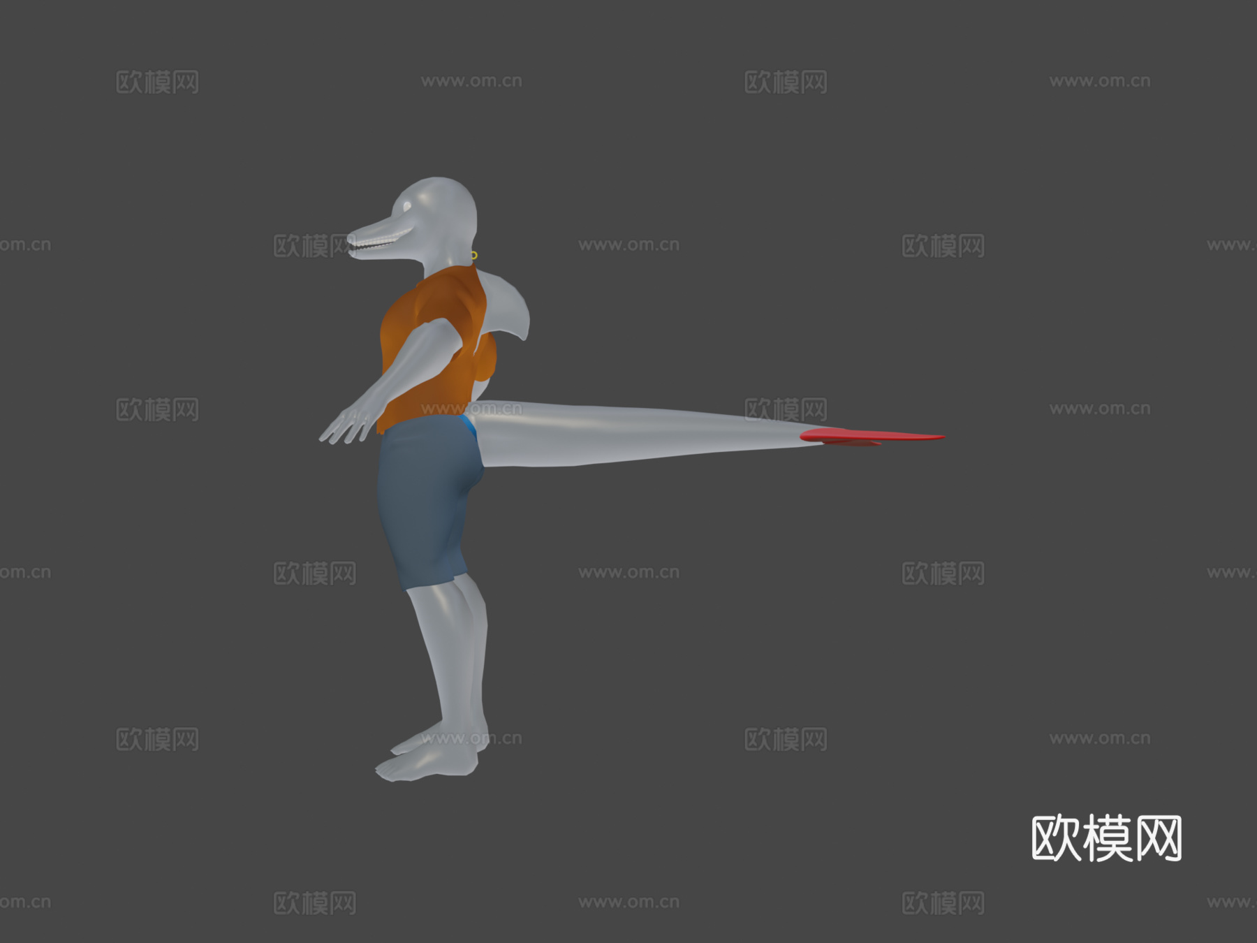 海豚格雷格su模型下载（渲染图7）