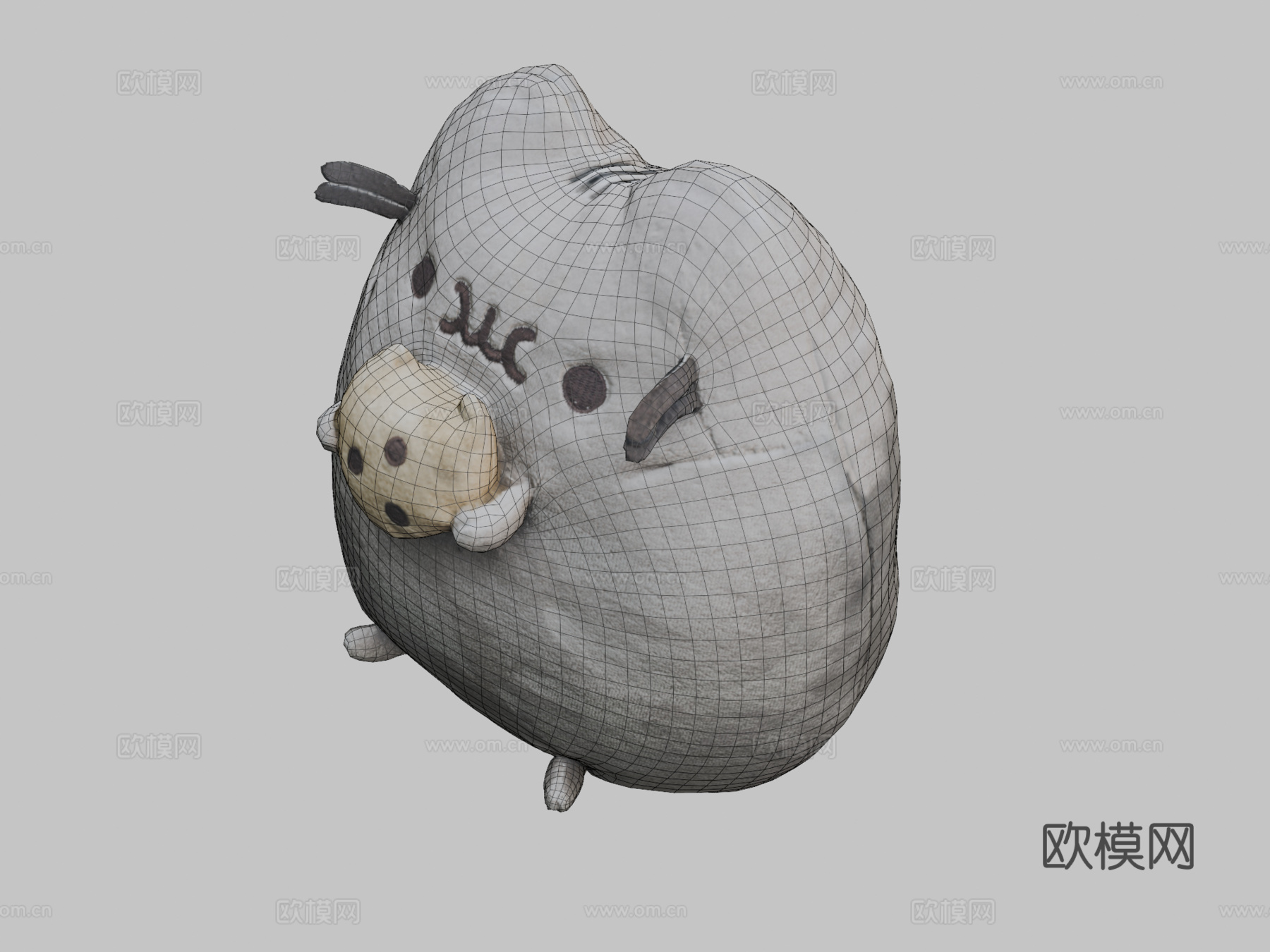 胖吉猫su模型下载（渲染图2）