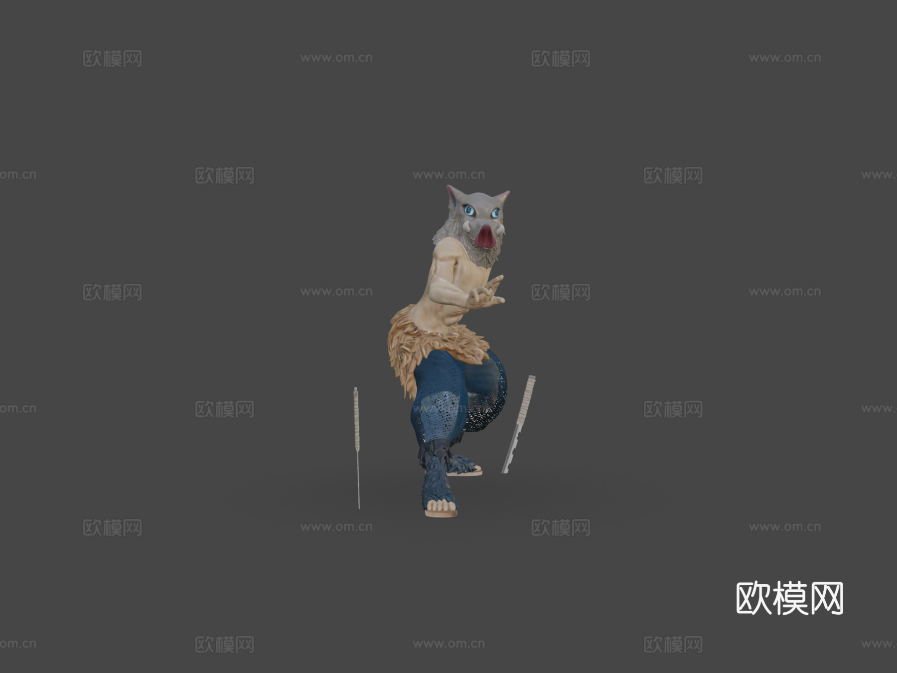 嘴平伊之助su模型