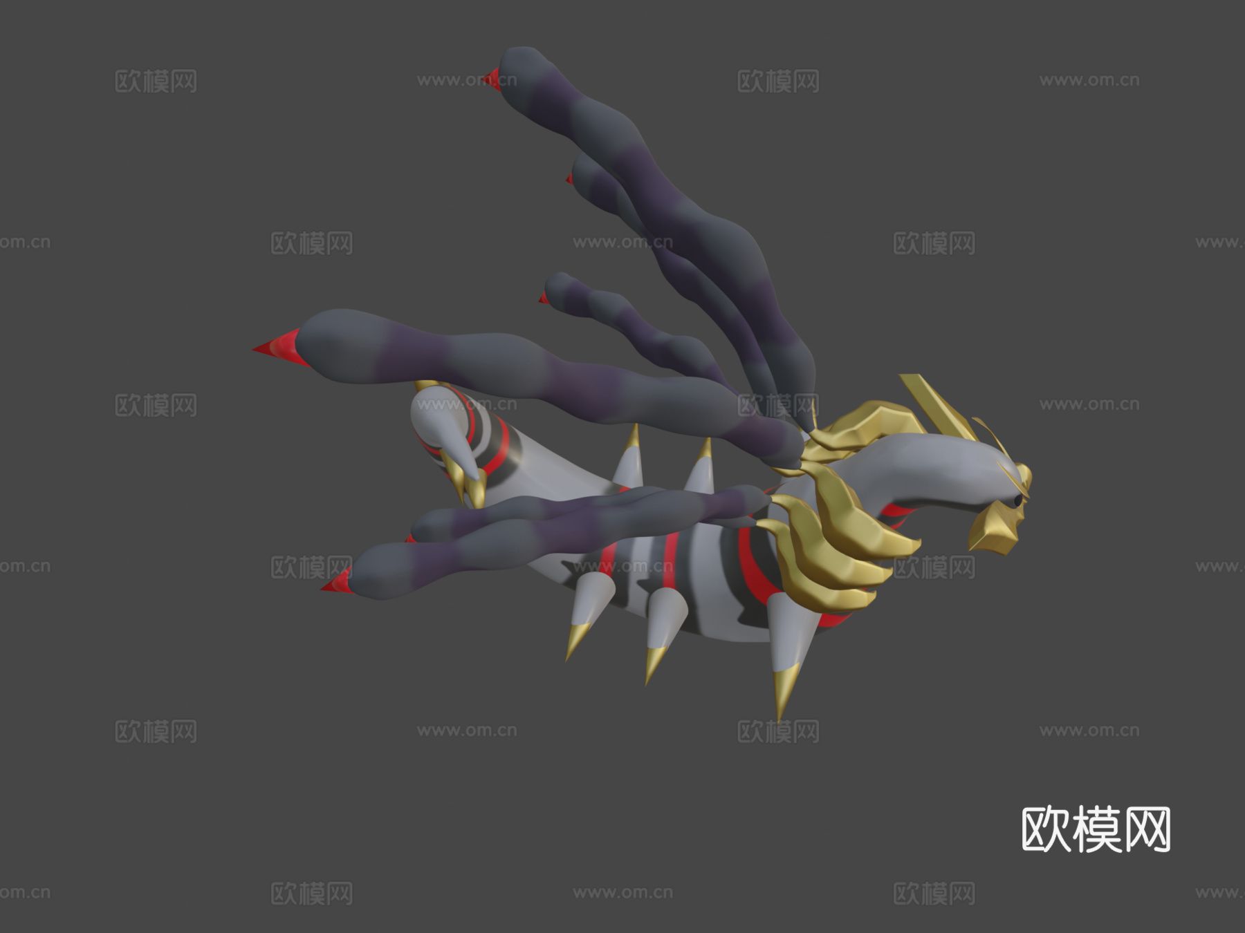 精灵宝可梦骑拉帝纳起源形态su模型