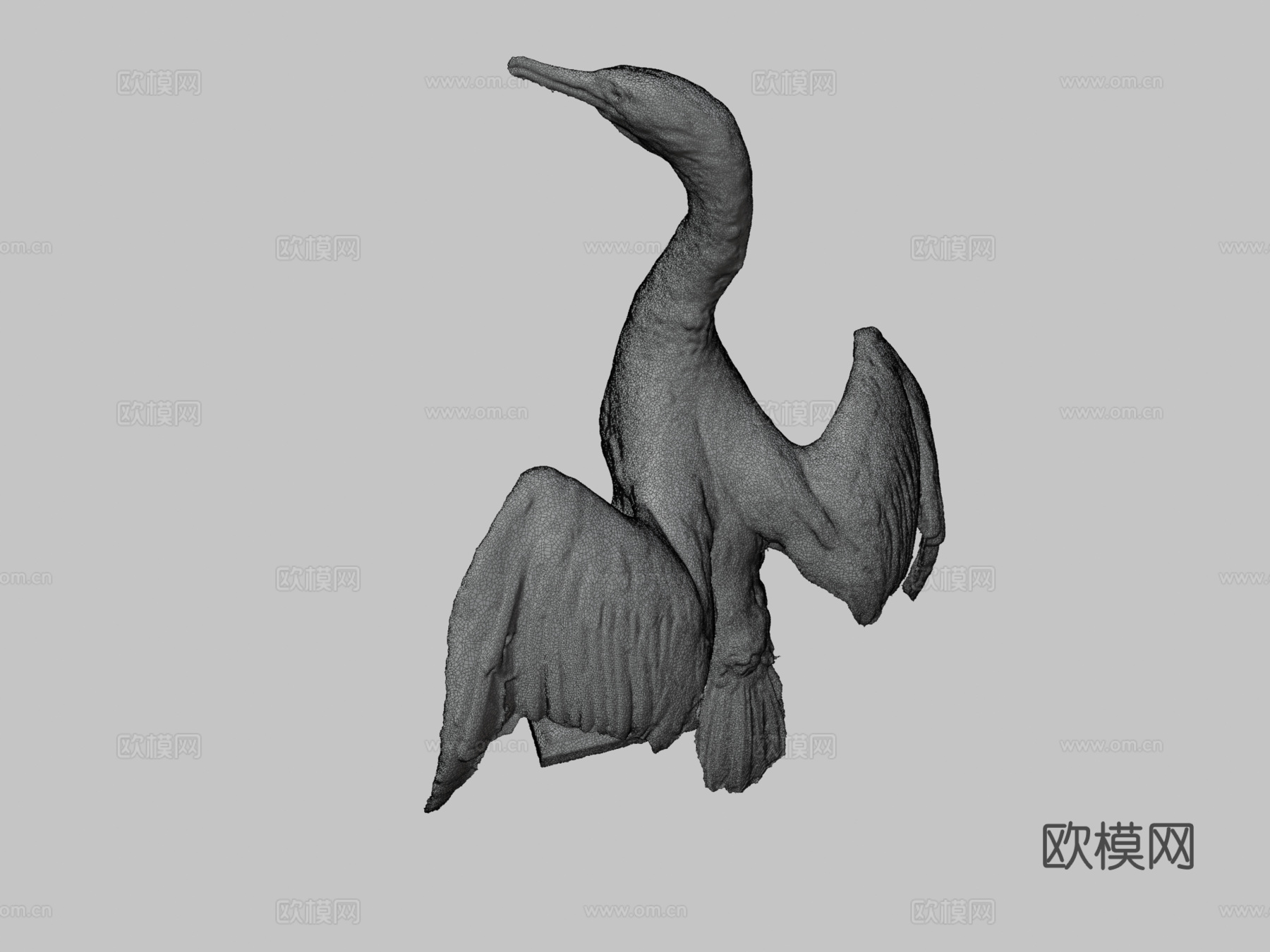 大鸬鹚带音效su模型