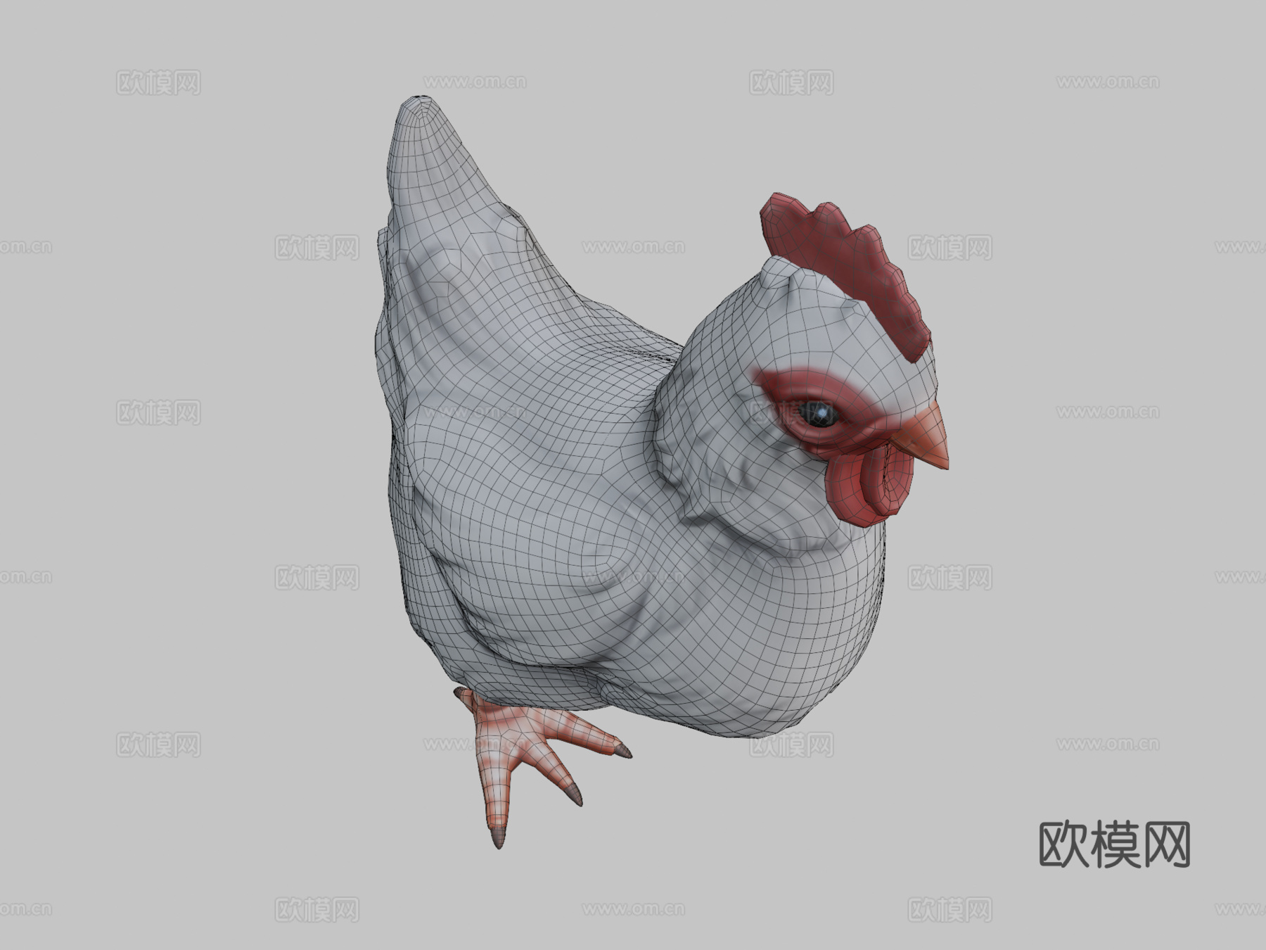 小鸡伙伴su模型下载（渲染图2）