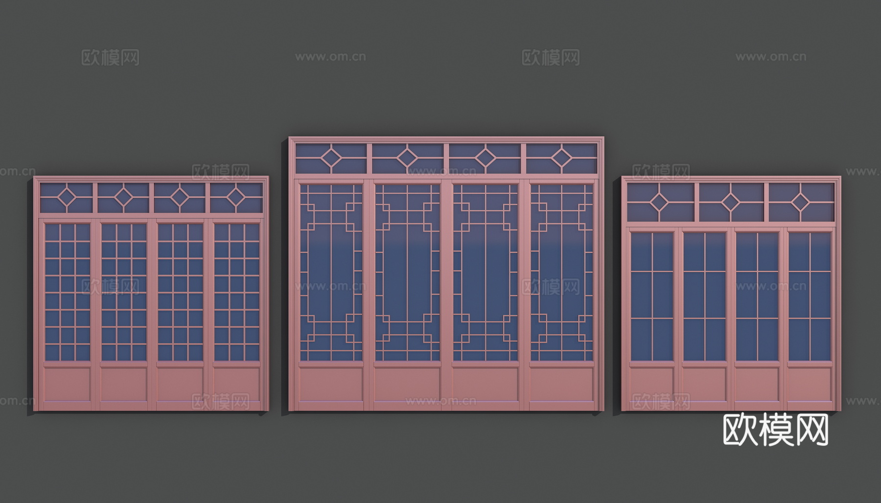 入户门  推拉门su模型下载（渲染图1）