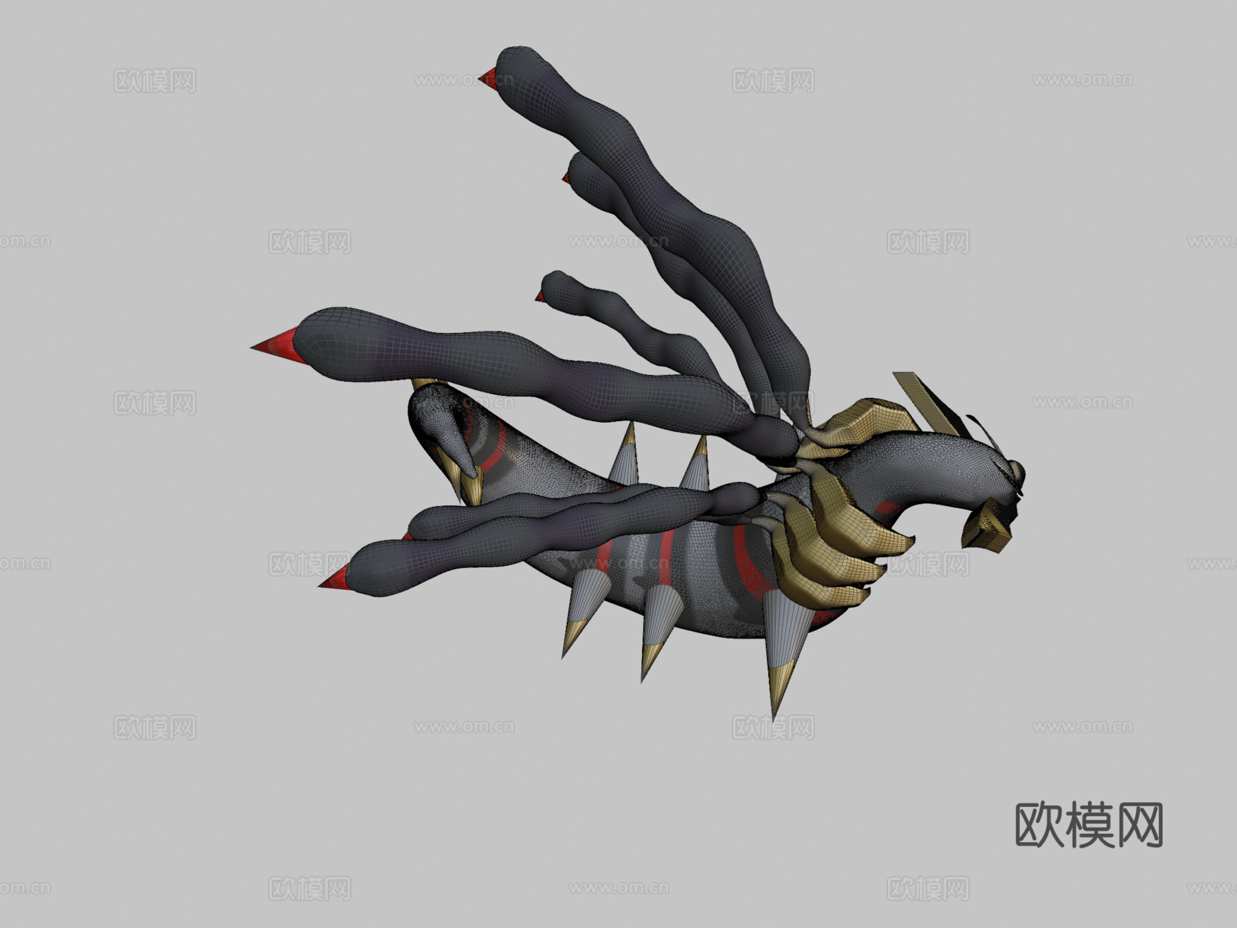 精灵宝可梦骑拉帝纳起源形态su模型