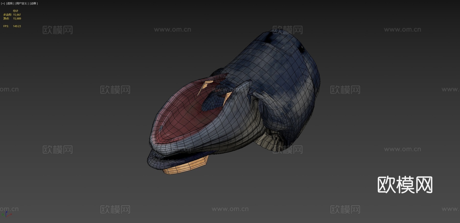 蓝鲸动画版su模型