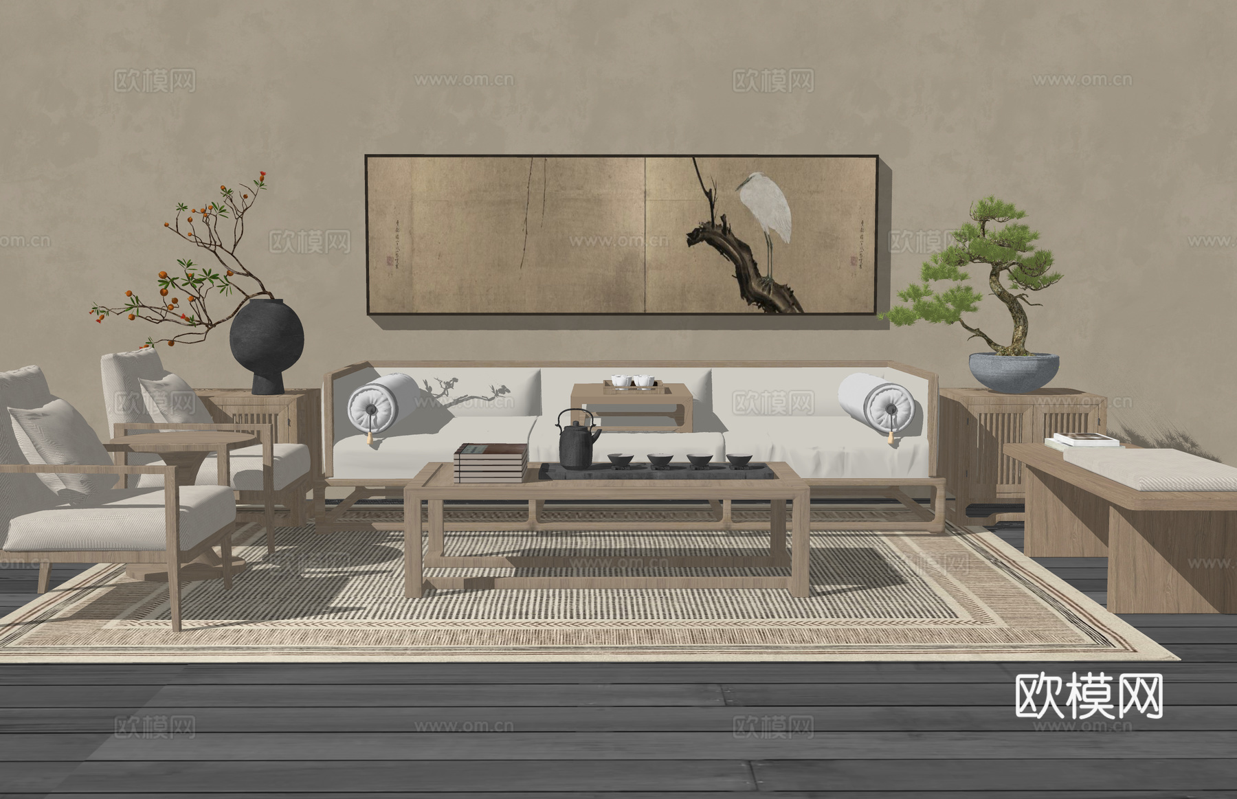 卫生间 门窗 卧室 餐厅 客厅 家装 厨房su模型下载（渲染图2）