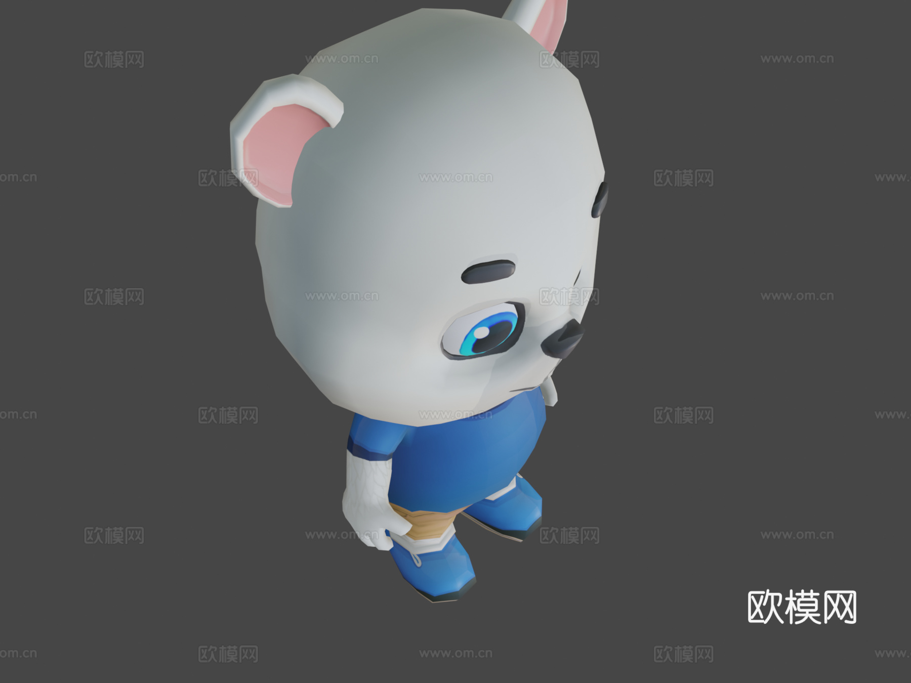 北极熊动画骨骼su模型