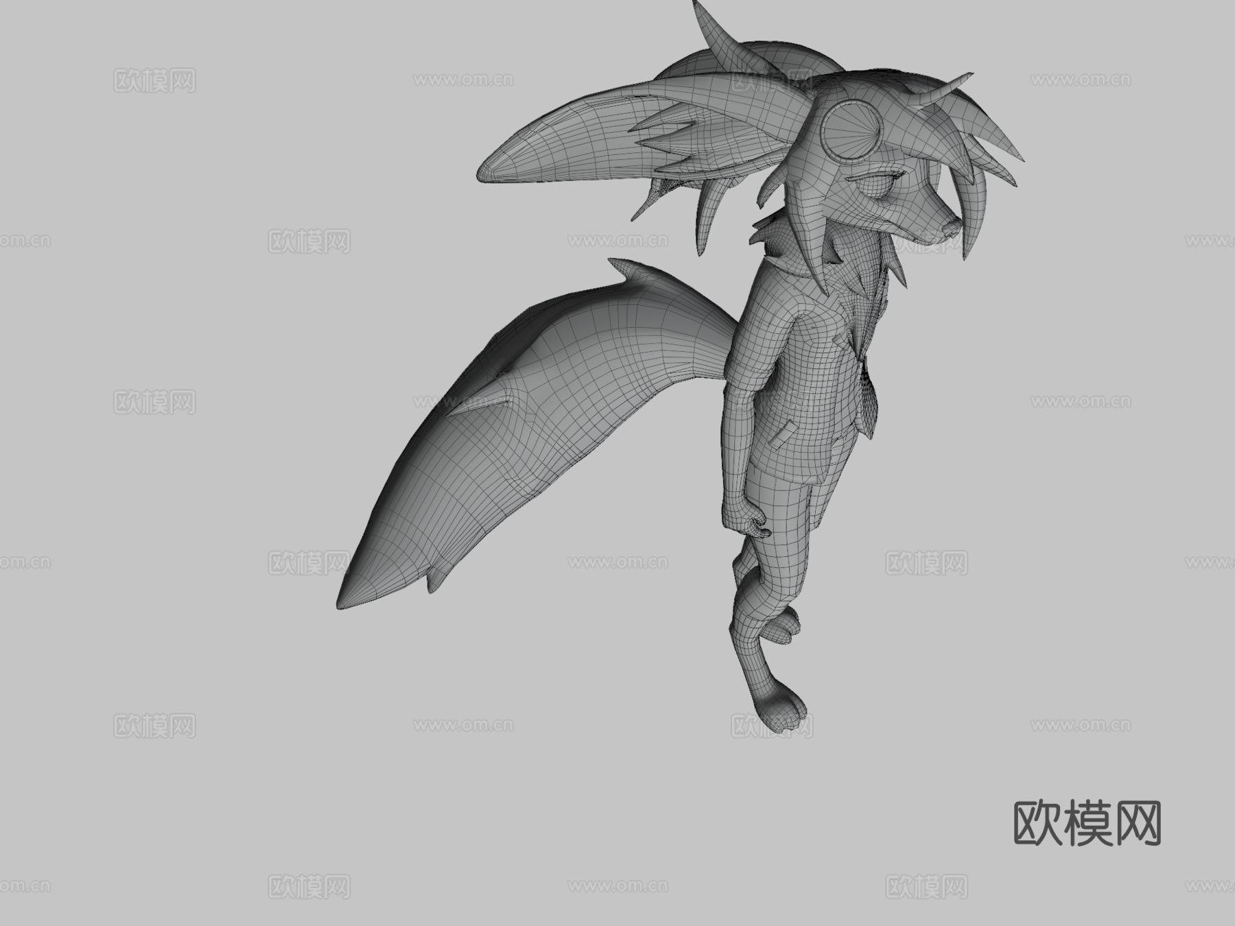 旋律角色雕塑su模型下载（渲染图3）