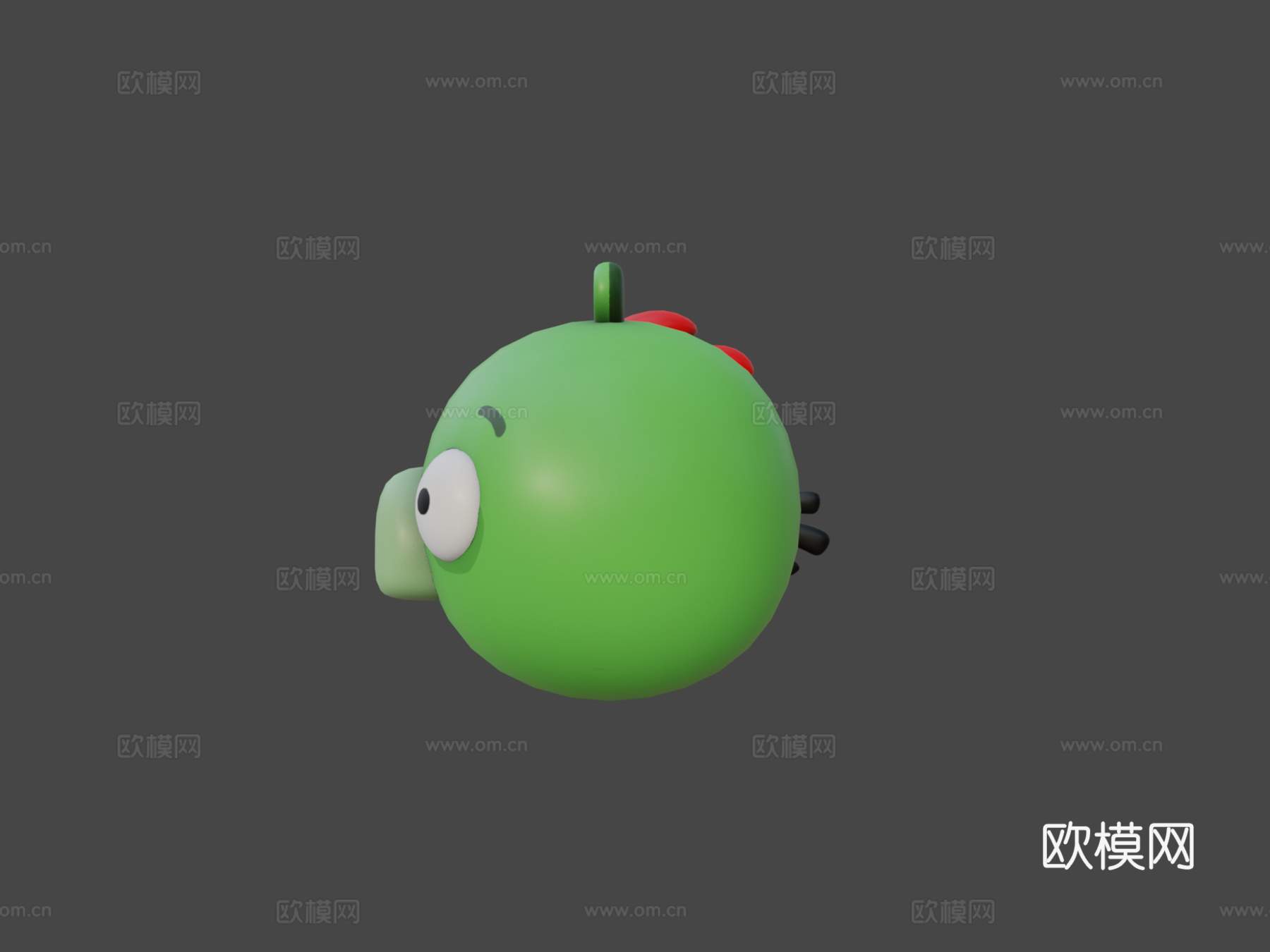 愤怒的小鸟角色集su模型下载（渲染图5）