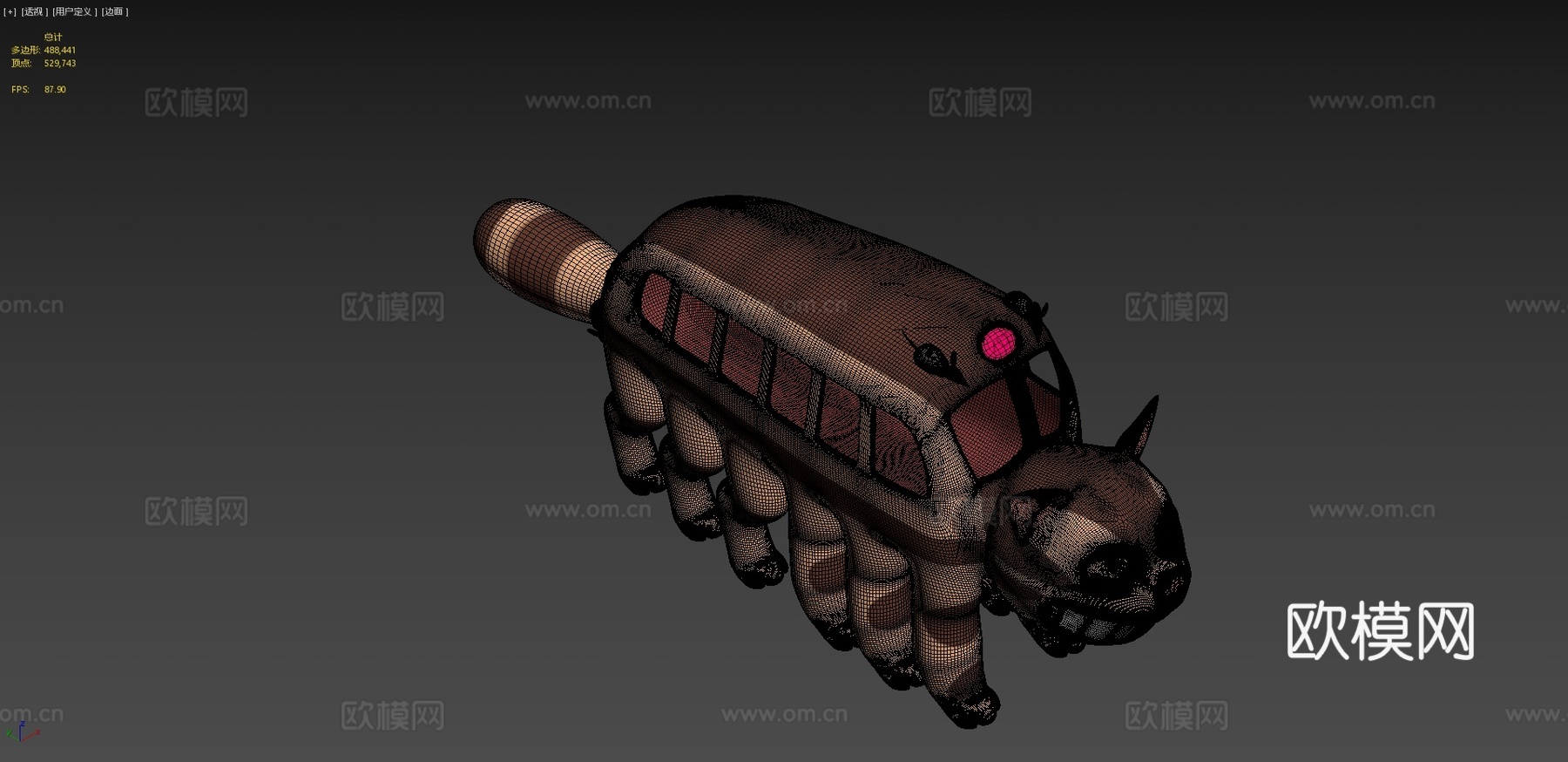 吉卜力猫巴士建模su模型下载（渲染图4）