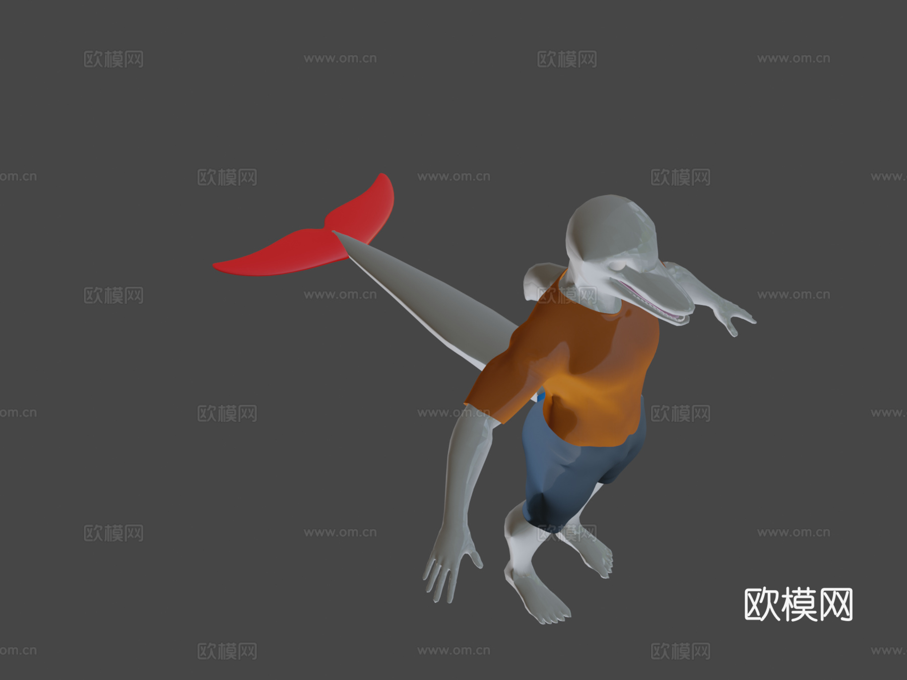 海豚格雷格su模型下载（渲染图5）