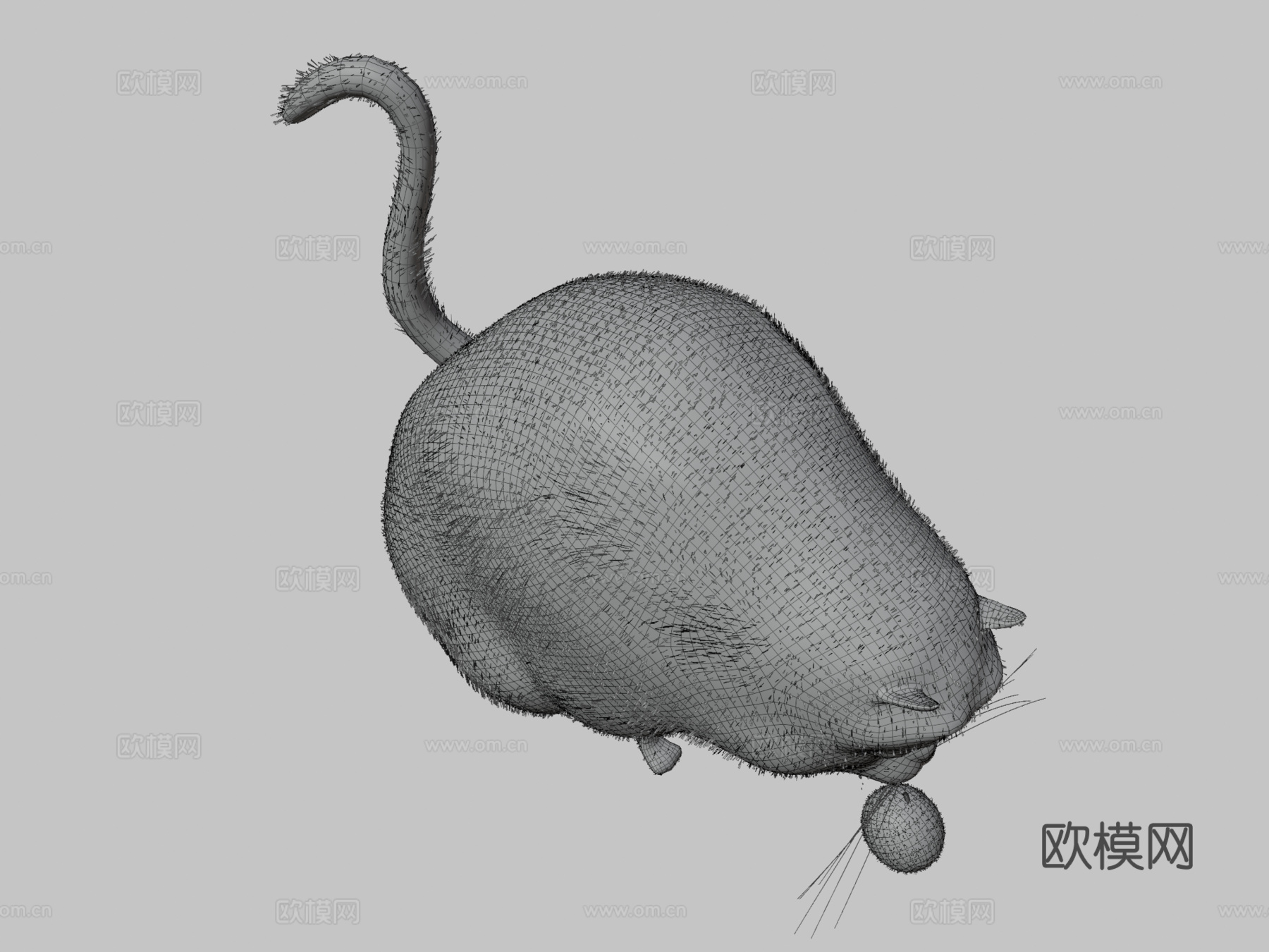 卡通猫su模型下载（渲染图3）