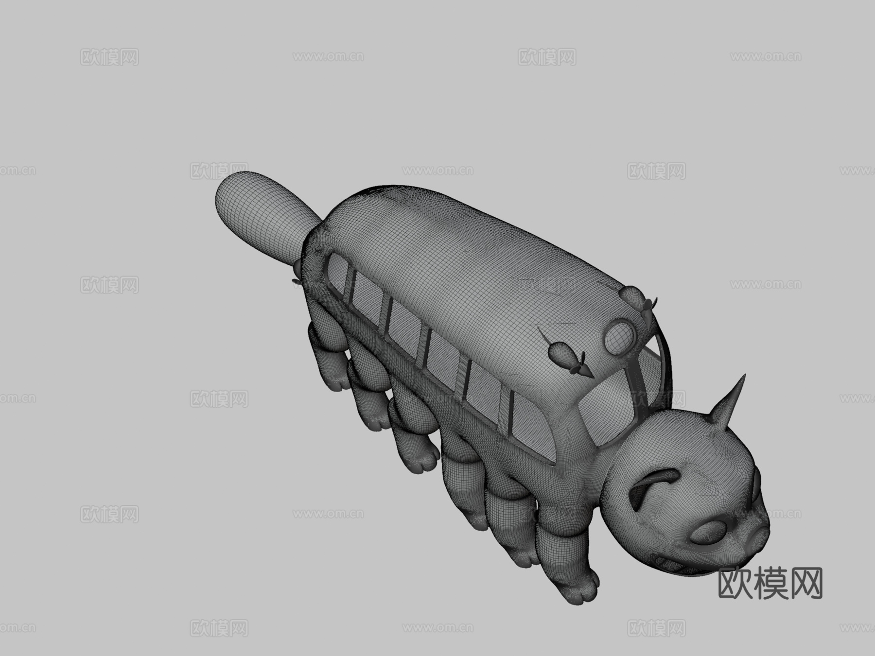 吉卜力猫巴士建模su模型下载（渲染图3）