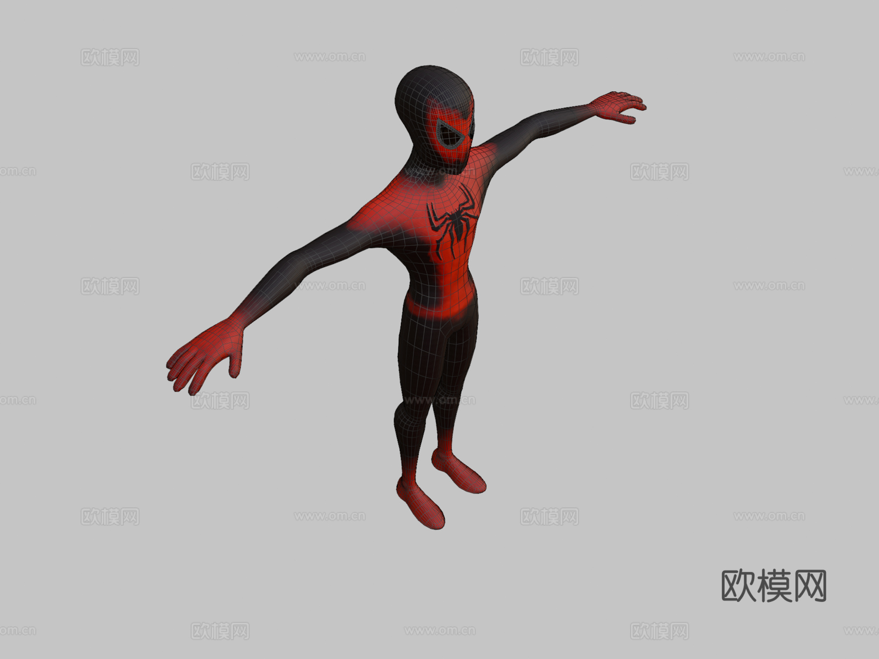 人体蜘蛛侠su模型