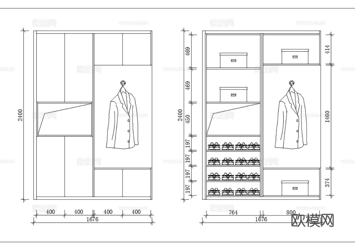 玄关柜 鞋柜 入户玄关 餐边柜 柜子 定制鞋柜 定制玄关柜cad施工图下载（渲染图3）