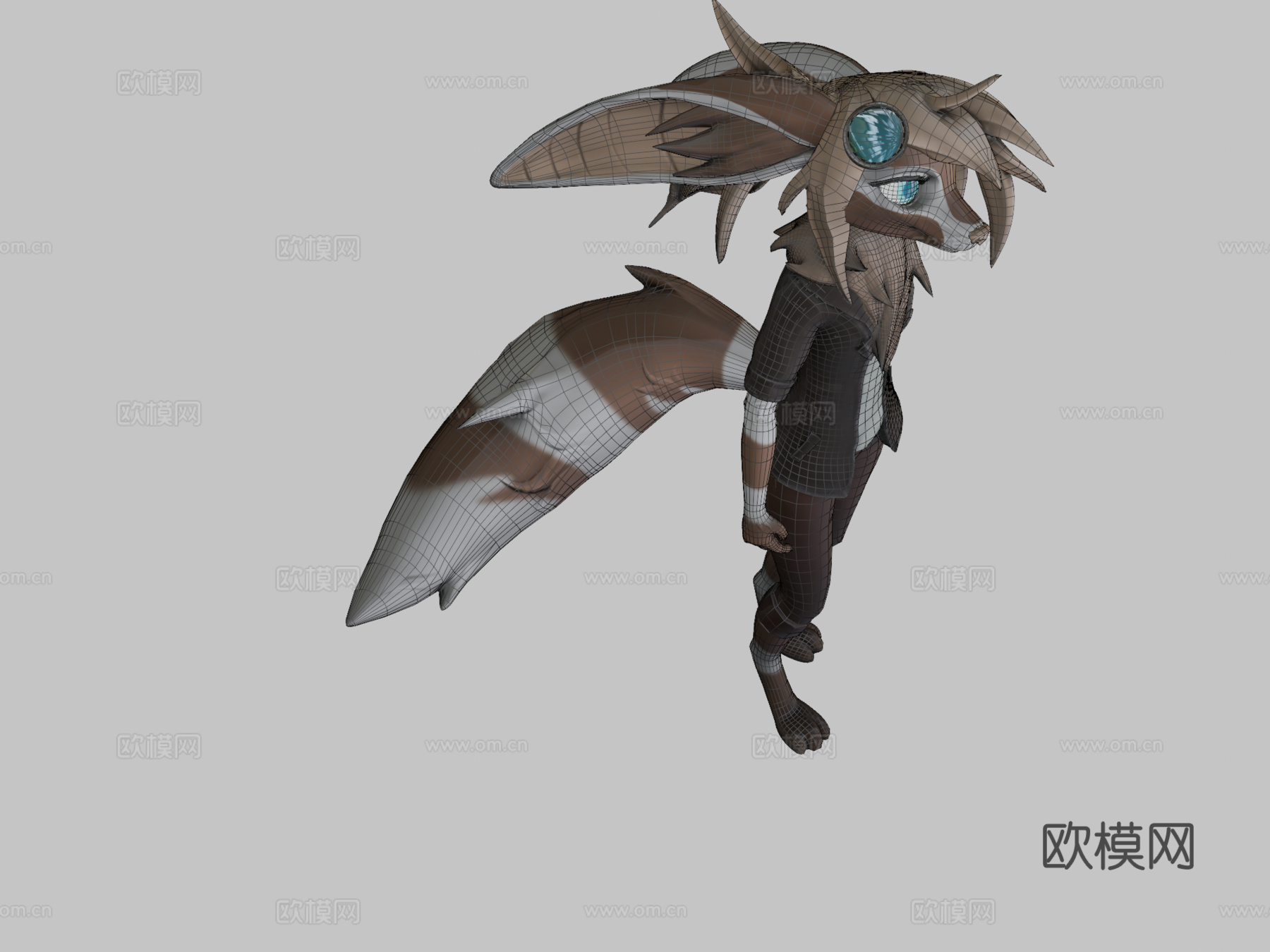 旋律角色雕塑su模型下载（渲染图2）