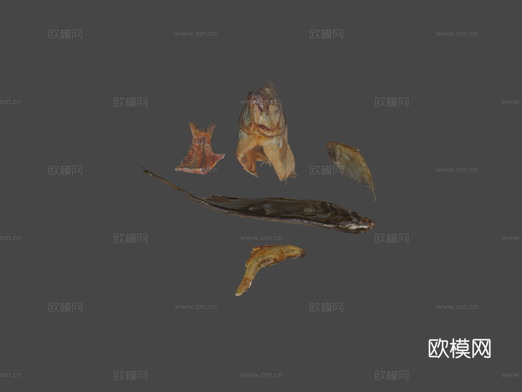 干鱼套装su模型