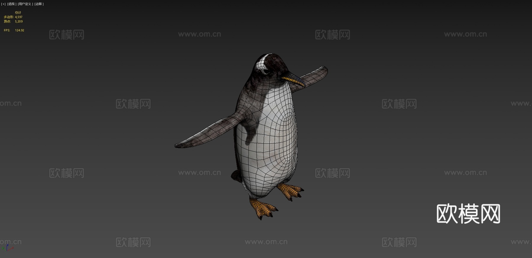 金图企鹅动物园su模型