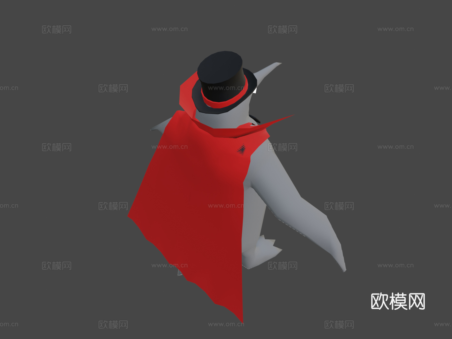 德古拉企鹅头像su模型