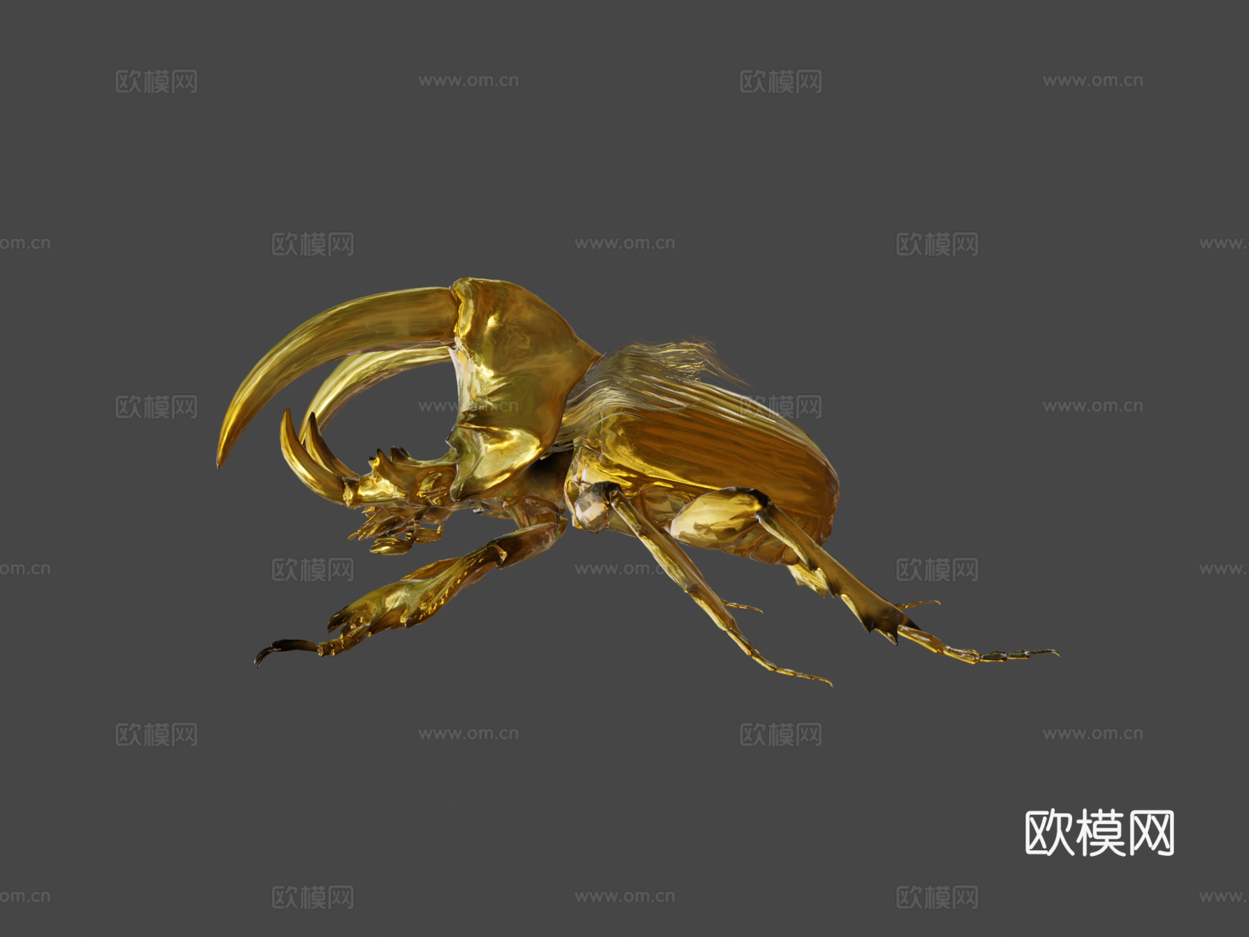 金色虎甲虫su模型