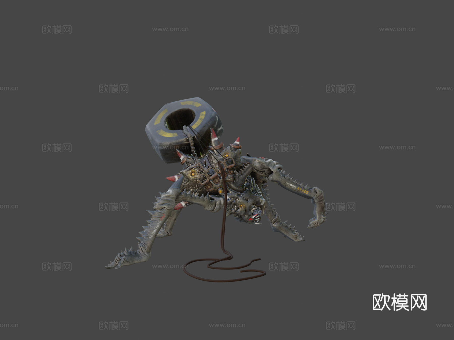 外星机械混合生物su模型下载（渲染图7）