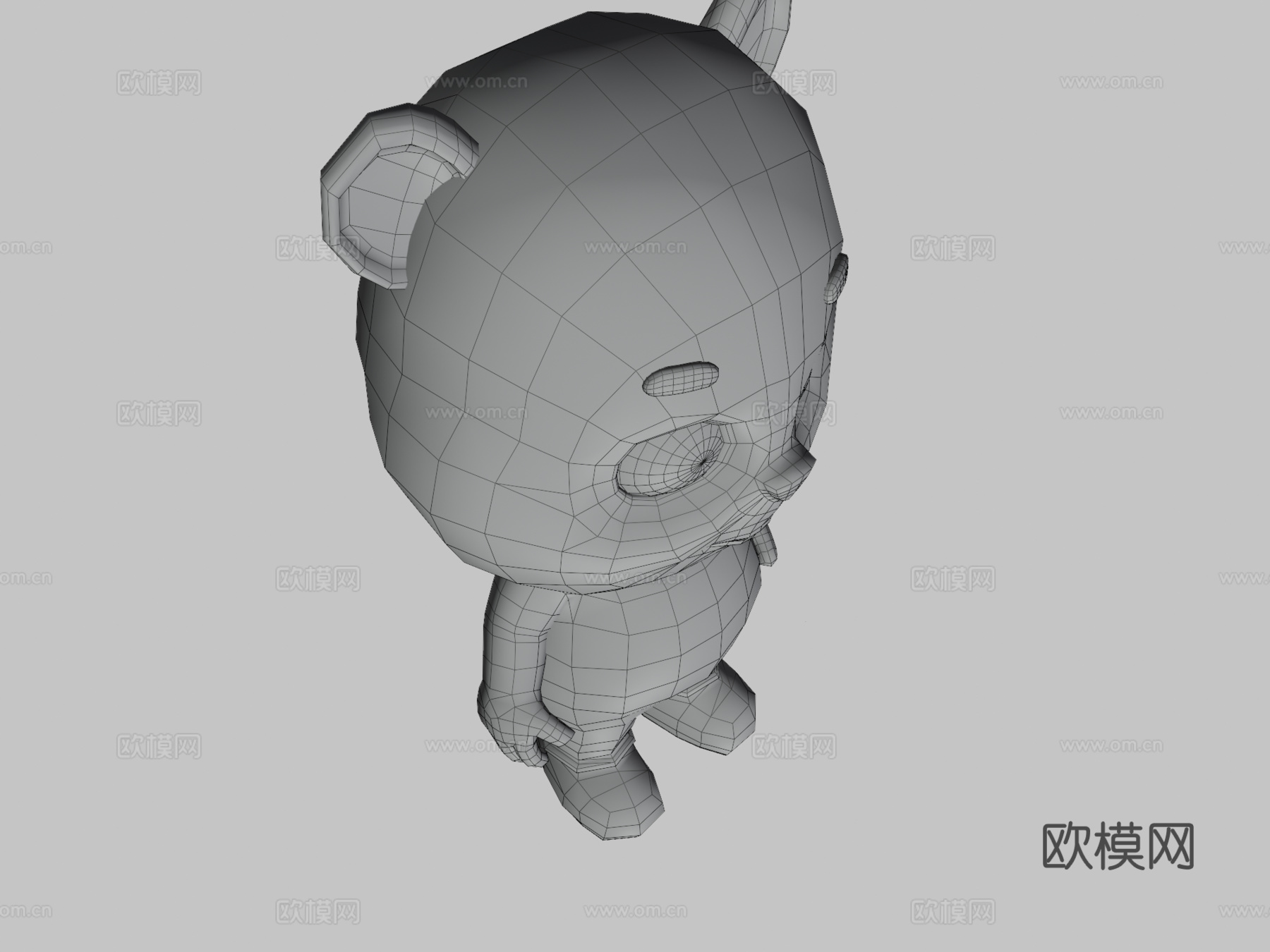 北极熊动画骨骼su模型