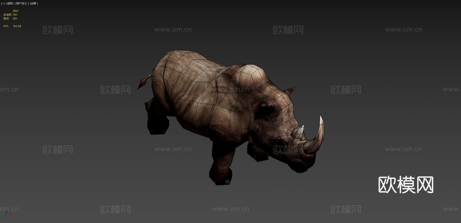 RT幻想坐骑犀牛su模型