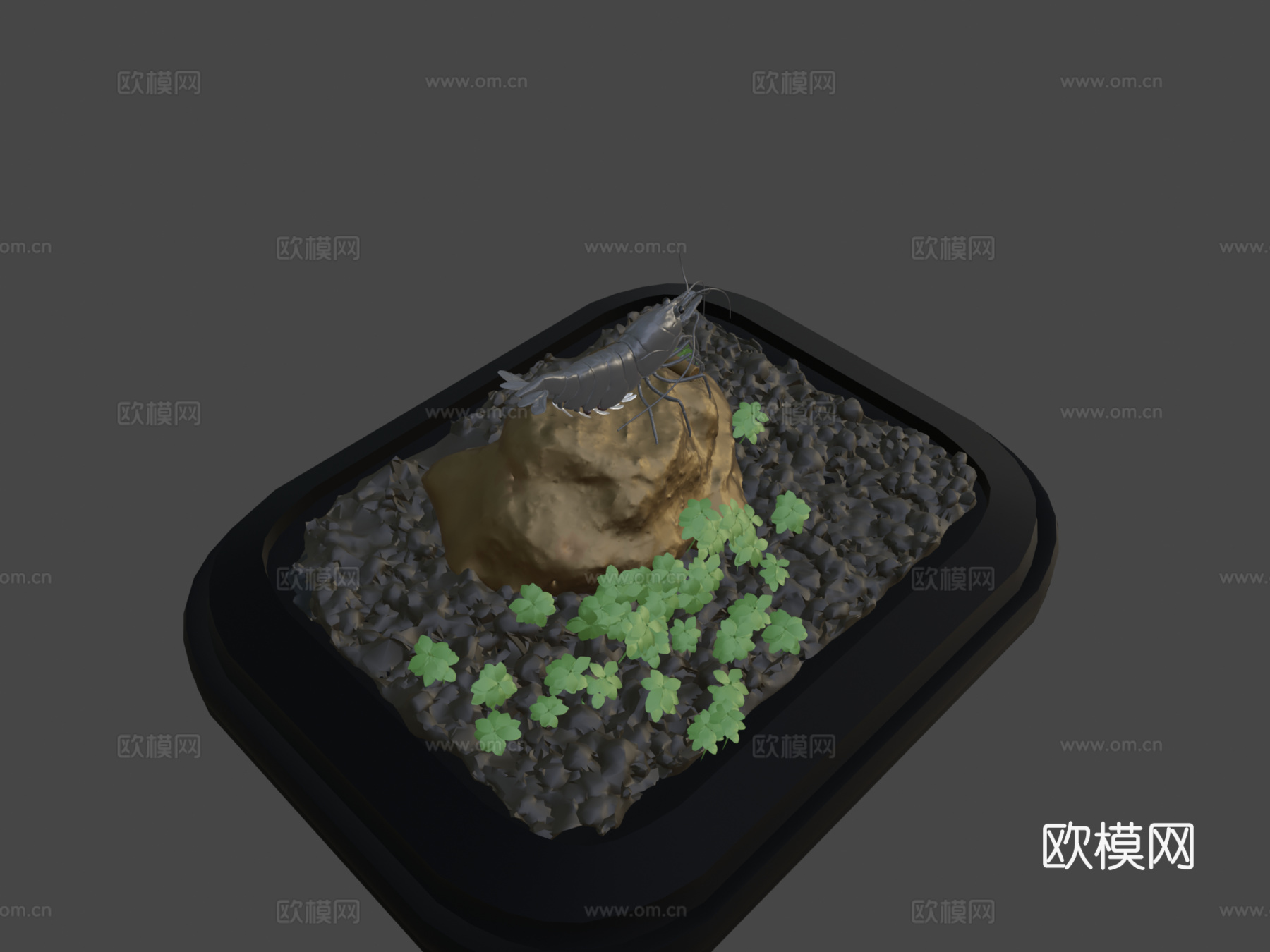 樱花虾完整场景su模型下载（渲染图8）