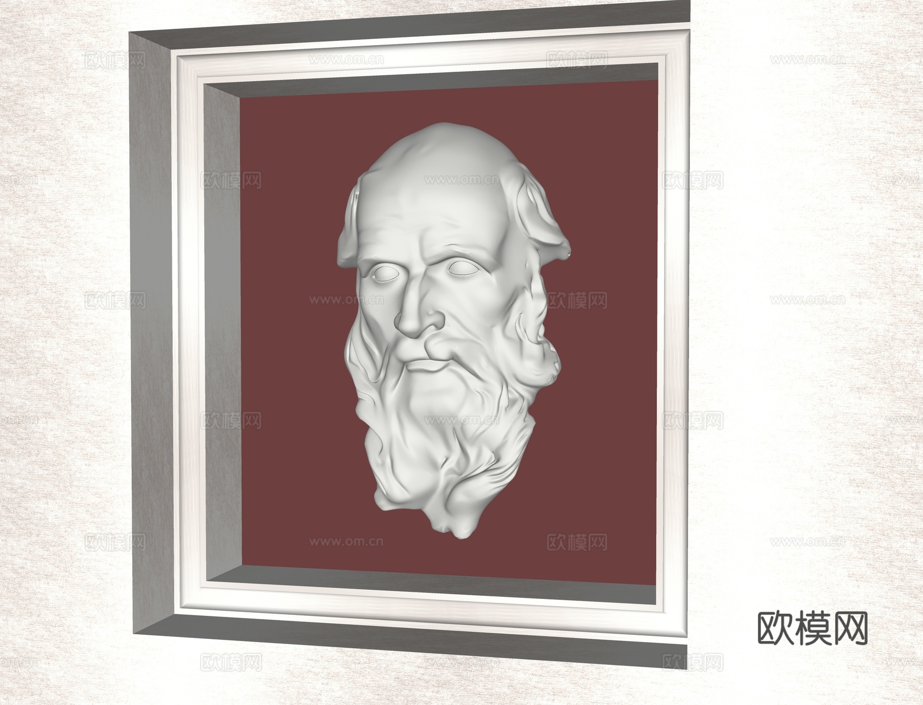 现代墙饰挂件su模型下载（渲染图2）