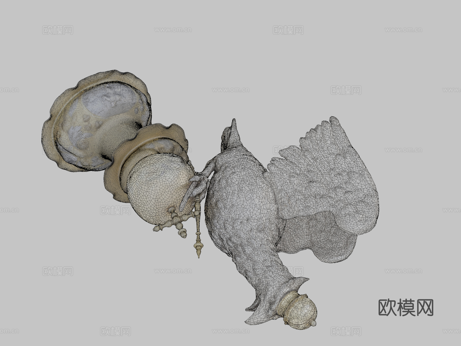 波兰鹰形器皿su模型下载（渲染图2）