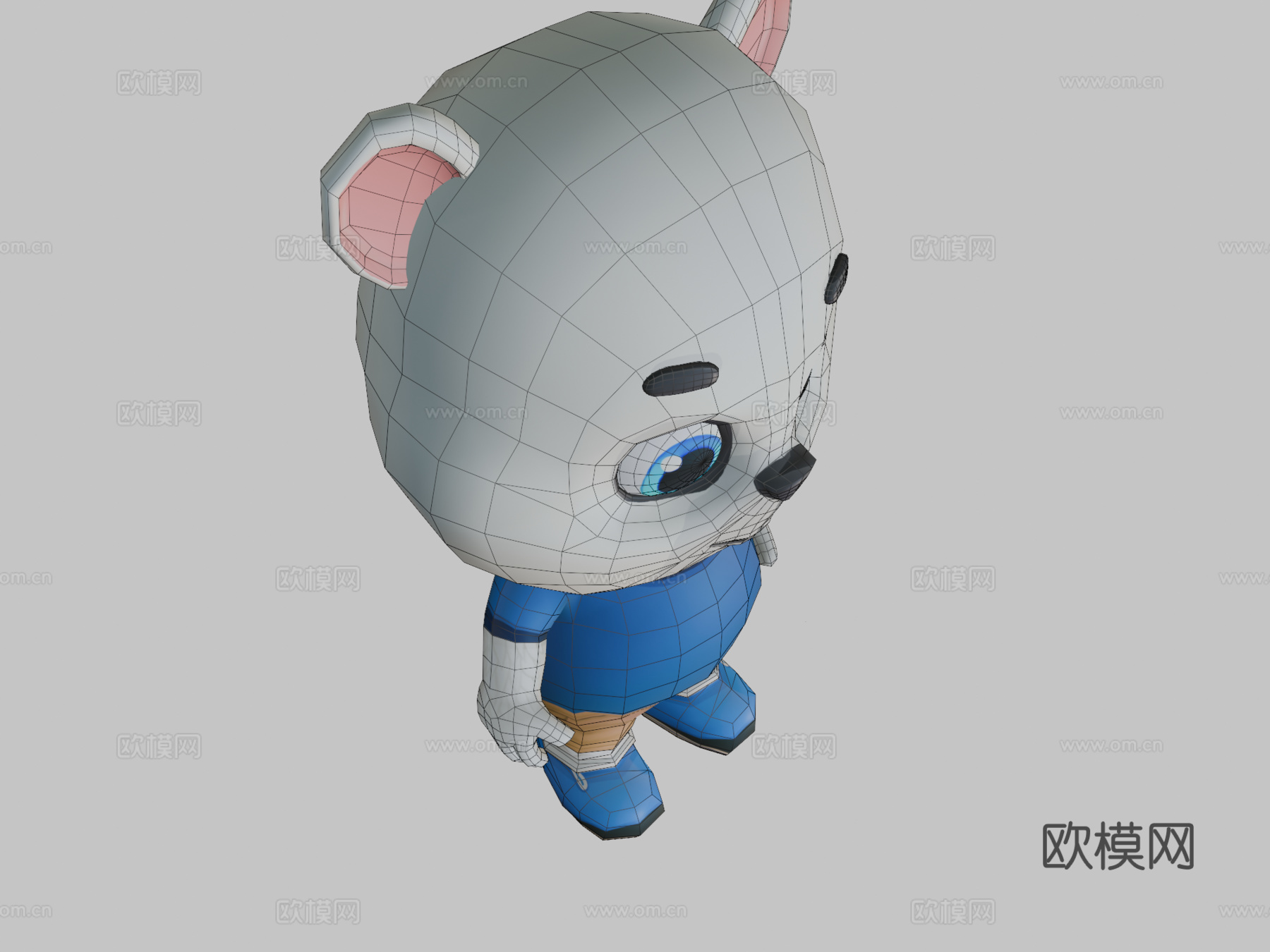 北极熊动画骨骼su模型