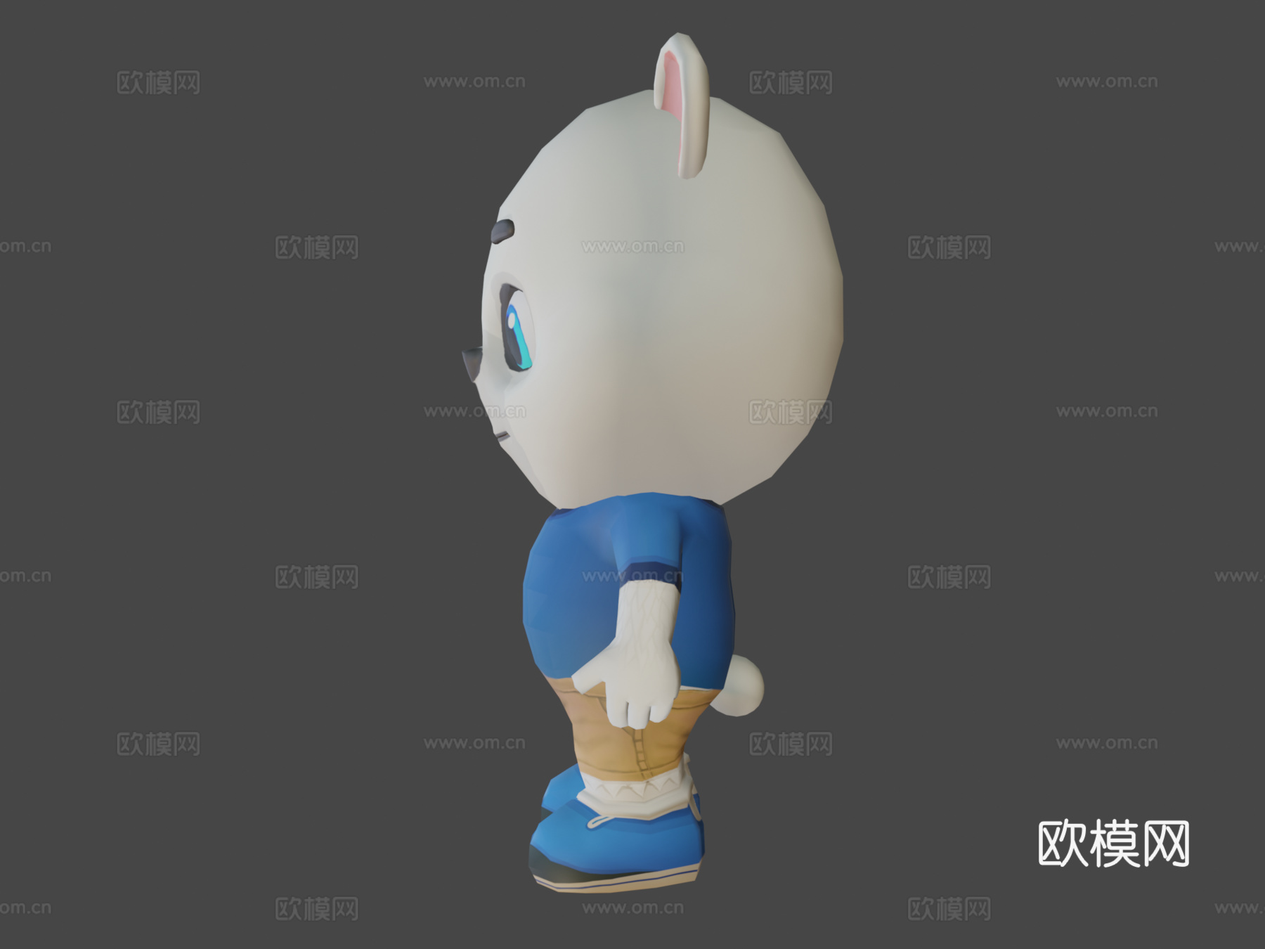 北极熊动画骨骼su模型