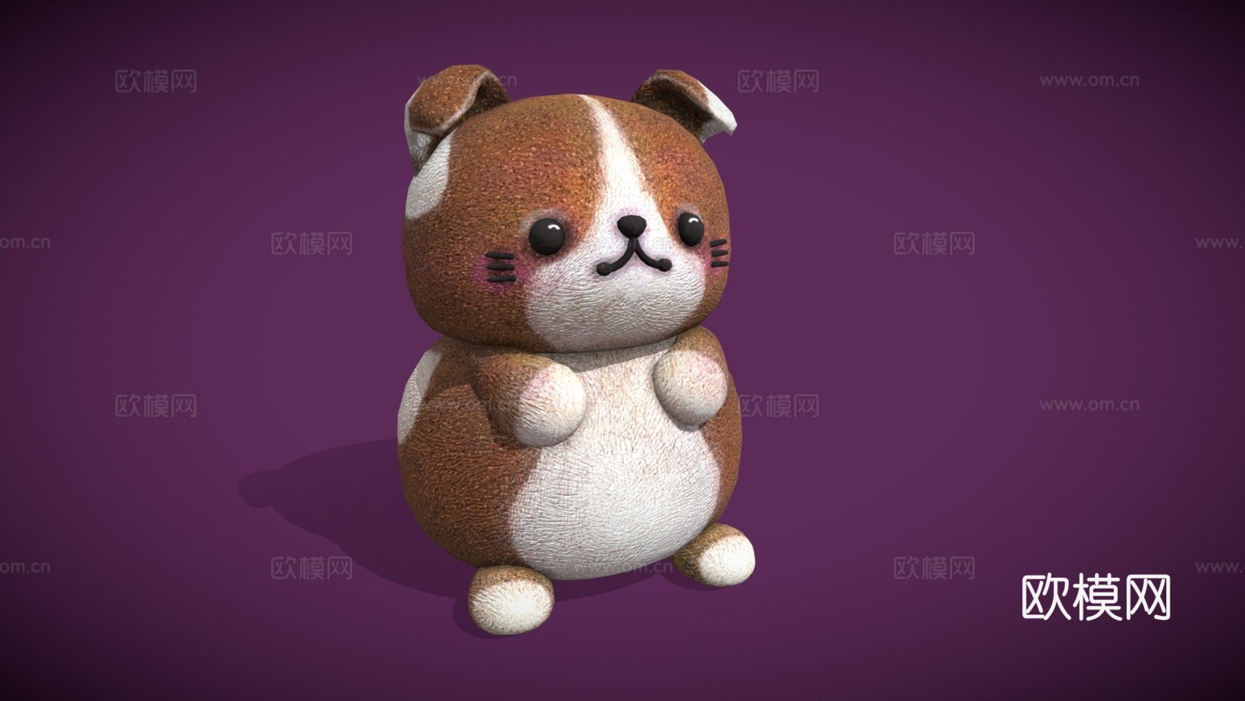 可爱胖狗su模型