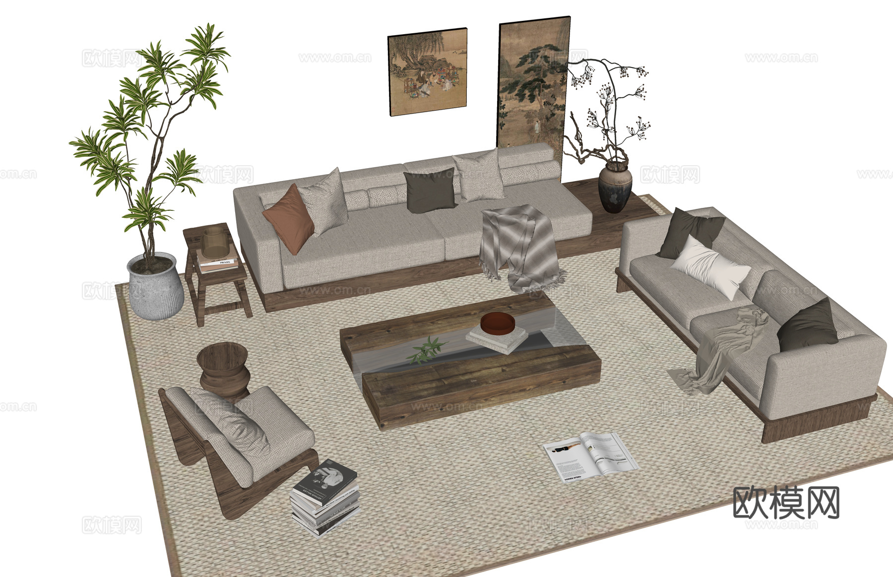 客厅 阳台 门窗 家装 厨房 卫生间su模型下载