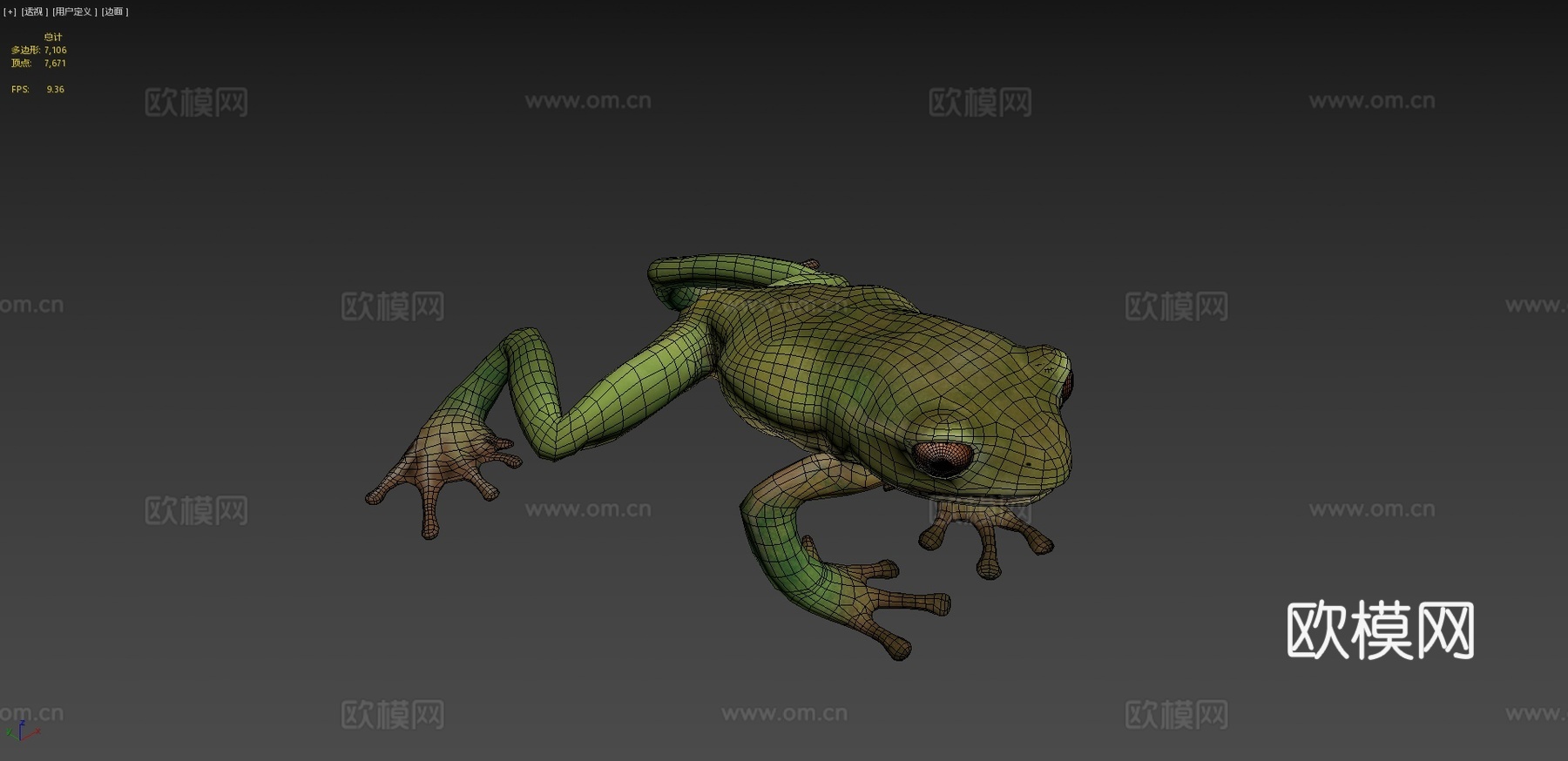 青蛙低多边形su模型