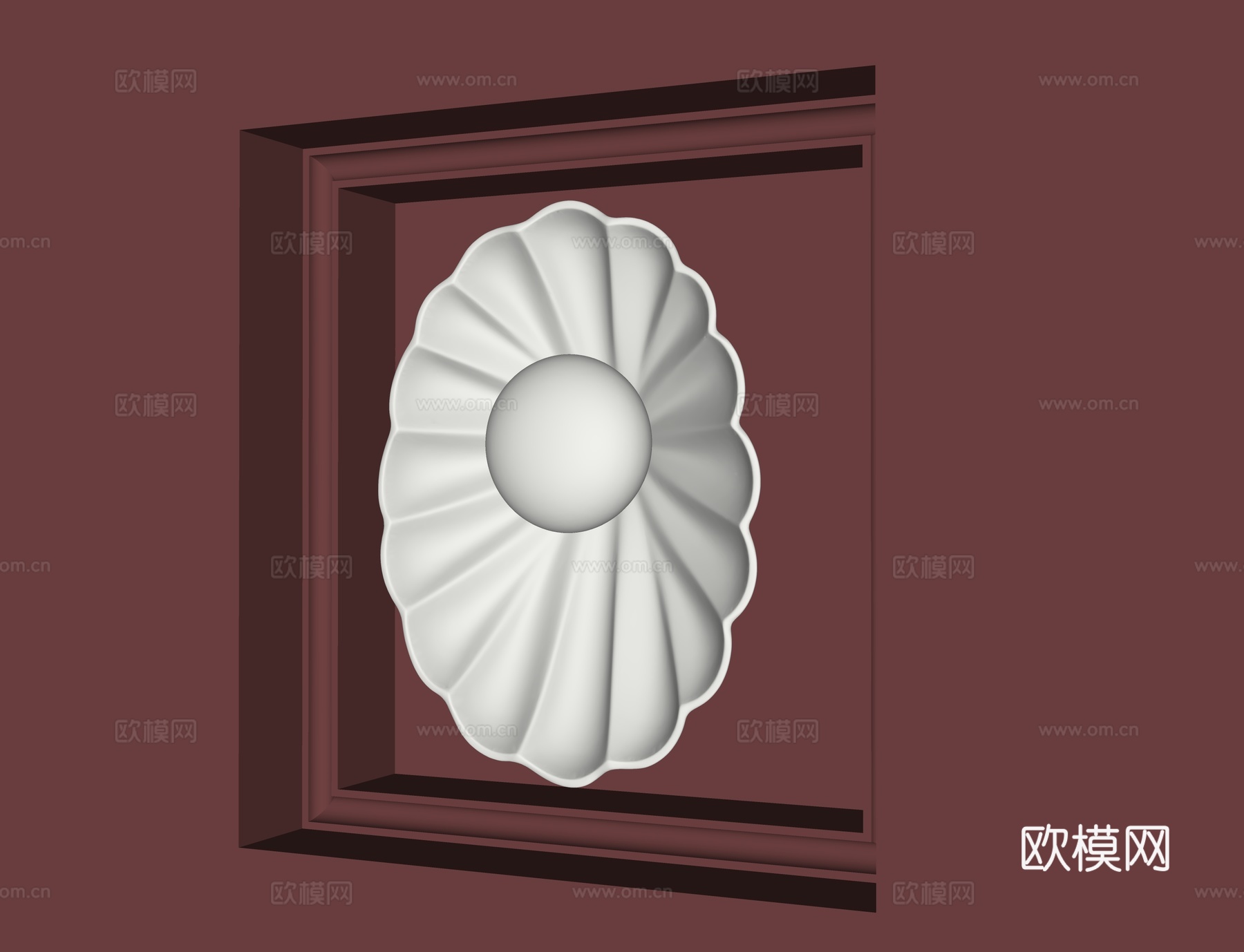 现代壁灯su模型下载（渲染图2）