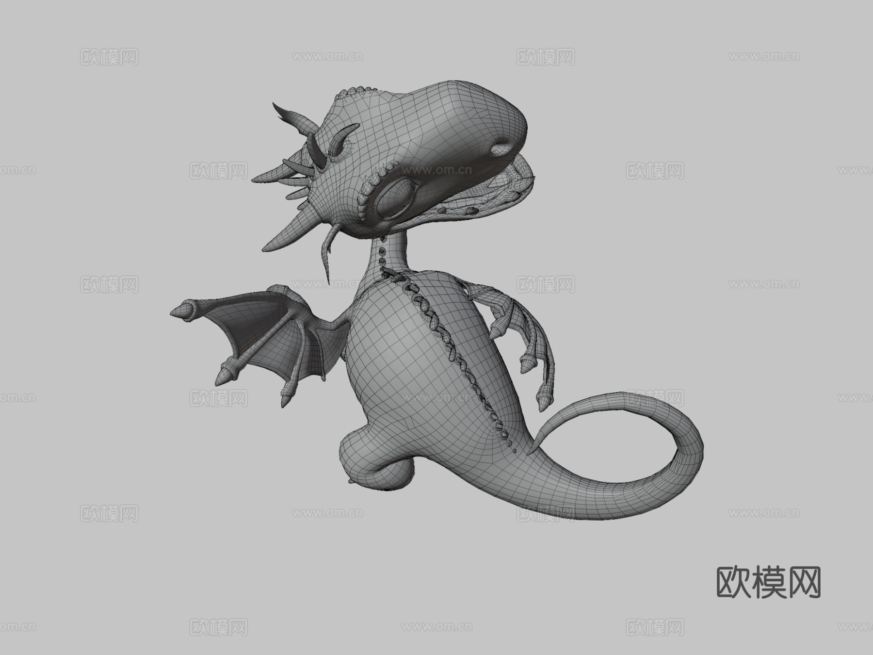 小龙与骨骼su模型