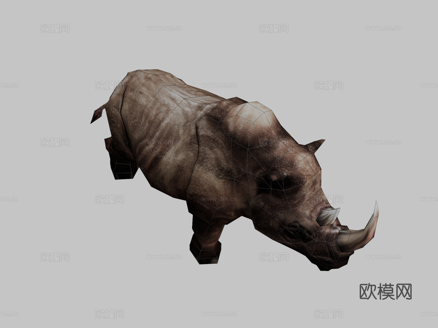RT幻想坐骑犀牛su模型